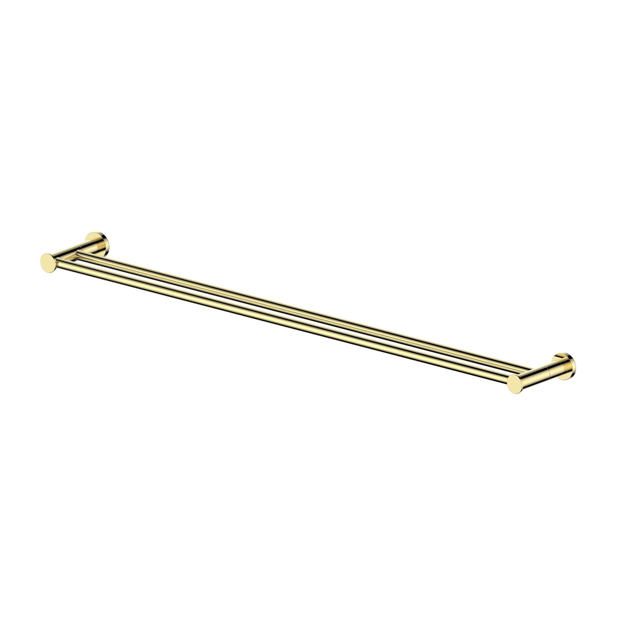 ZLINE Emerald Bay Double Towel Rail in Polished Gold - Premium Bathroom Towel Holder for Spa, Luxury Hotels & Modern Home Decor (EMBY TRD PG)