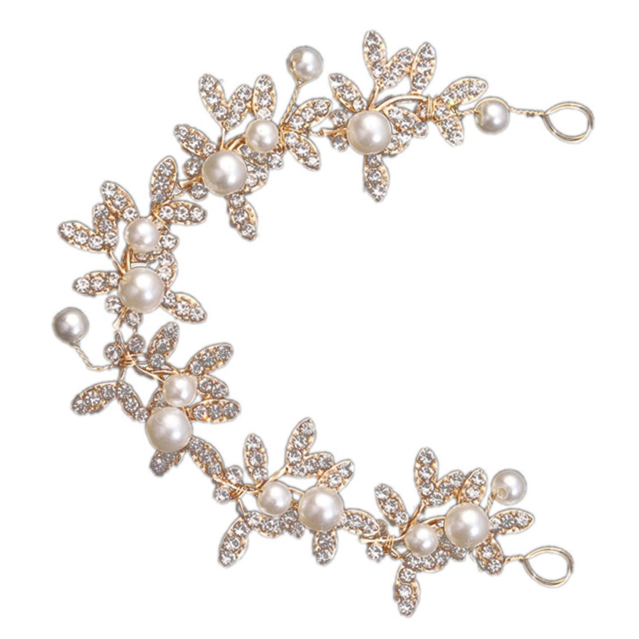 POPETPOP Bridal Wedding Headpiece - Elegant Bride Headband Hair Accessories for Women - Perfect for Weddings, Parties & Special Occasions