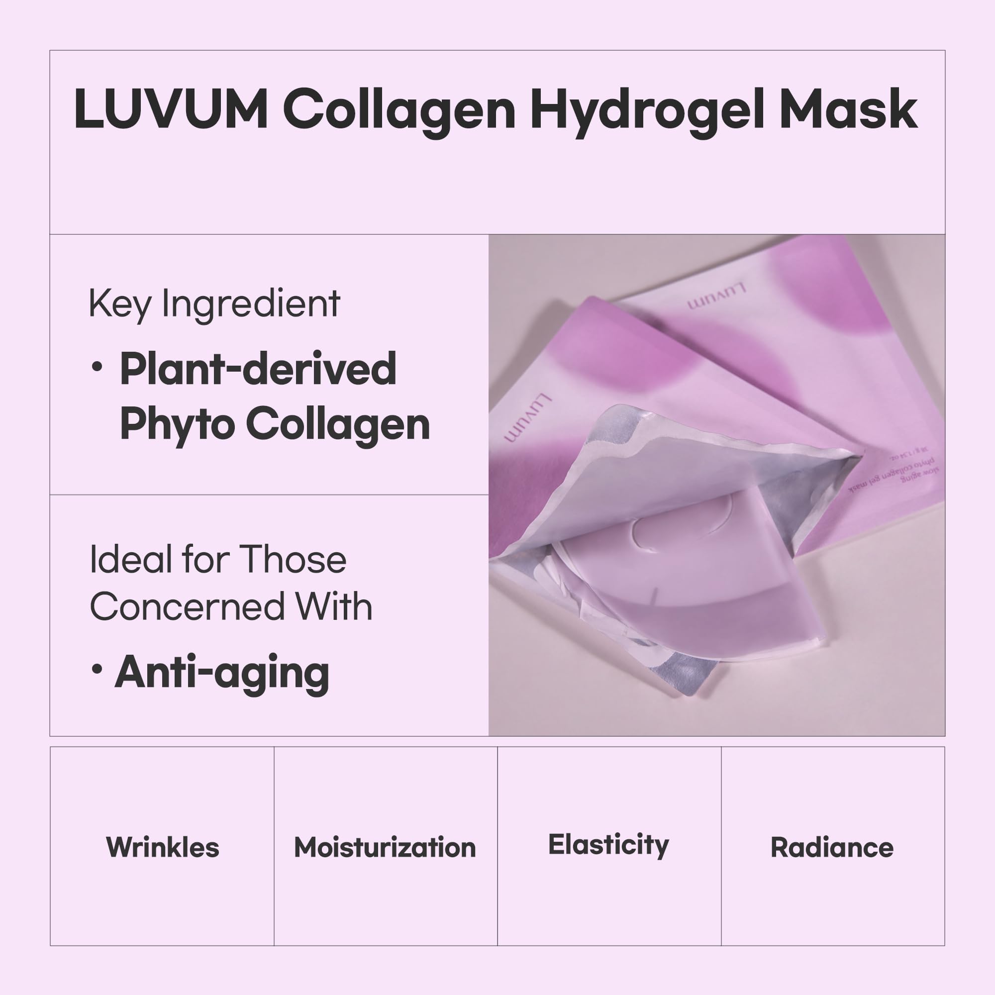 Collagen & Centella Hydrogel Mask Duo - Firming & Hydrating Korean Skincare for Smooth Skin | Daily Face Care