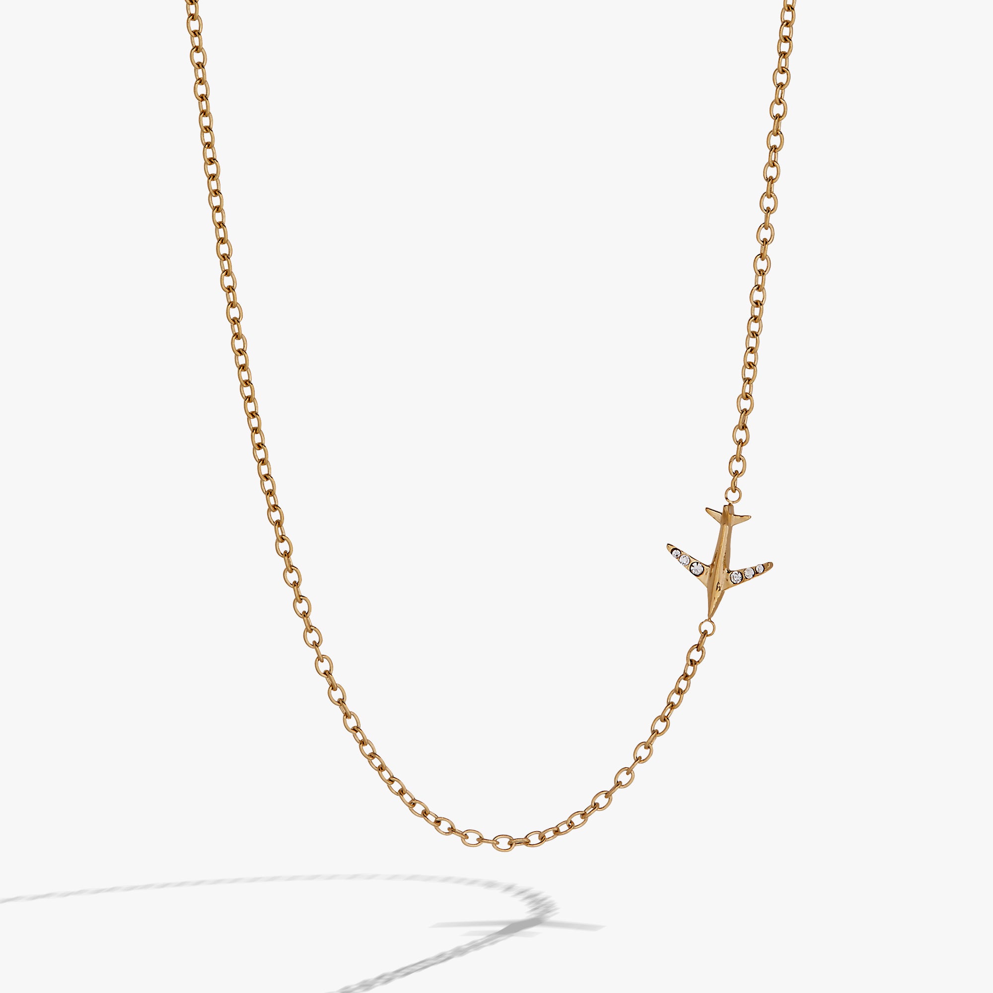 Stylish Airplane Inline Necklace - Dainty Silver Pendant Jewelry for Women - Perfect for Travel Lovers & Aviation Enthusiasts - Great Gift for Flight Attendants, Pilots and Frequent Flyers