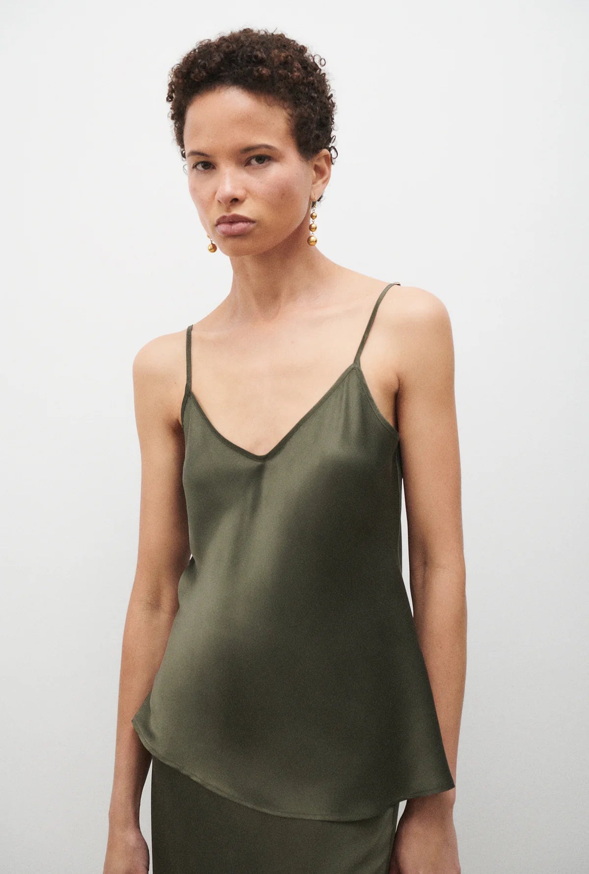 Bias Cut Cami Pine - Flowy Summer Tank Top for Women | Perfect for Beach, Vacation & Casual Outfits