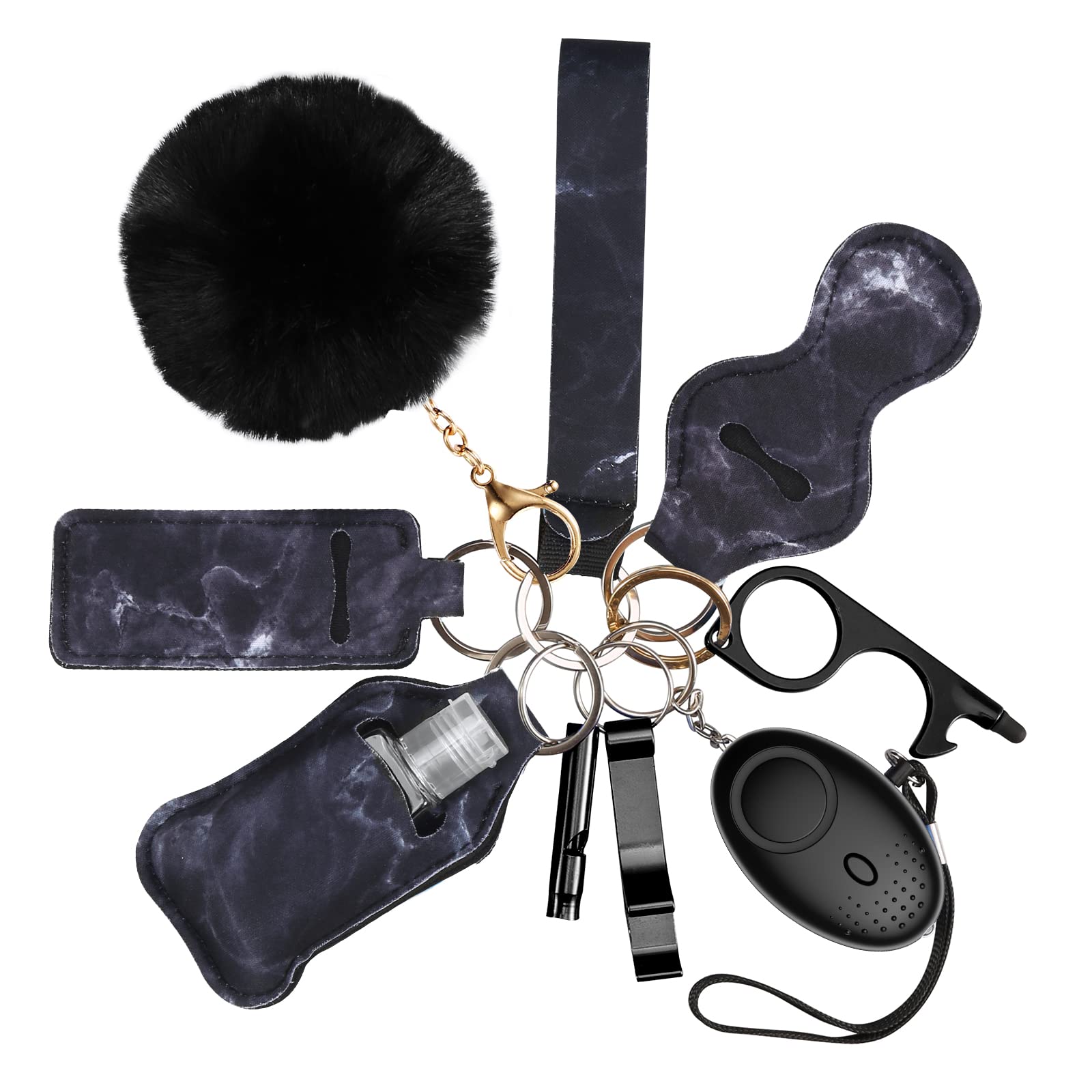AMIR 10-Piece Safety Keychain Set for Women & Kids - Personal Alarm with Loud Sound for Emergency Protection - Perfect for Walking, Jogging, Night Commutes & Campus Safety