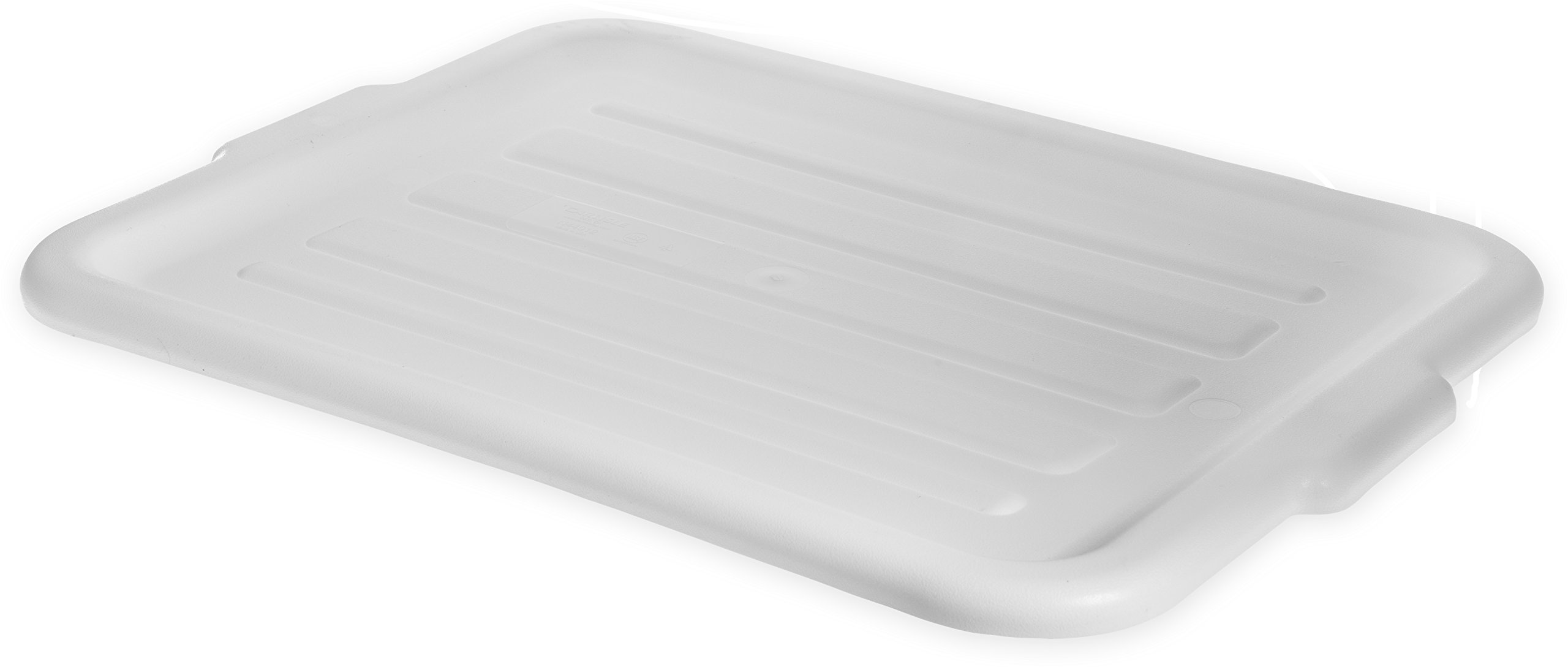 Carlisle FoodService N4401202 Ergonomic Wash Basin Tote Box Lid - Universal White (12-Pack) | Durable Restaurant & Commercial Kitchen Storage Solution