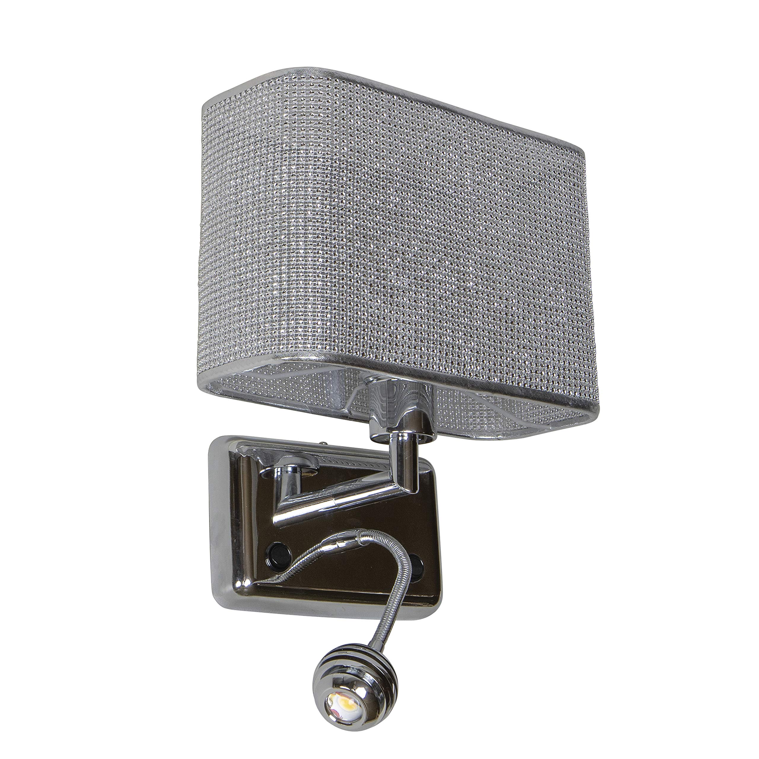 Decor Therapy WL1161 Amet 2-Light Vanity Fixture in Chrome Finish - Perfect for Bathroom Makeup Mirror Lighting and Dressing Room Illumination