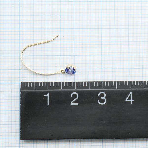 10K Yellow Gold Synthetic Sapphire Stud Earrings for Women - Dainty Cubic Zirconia Jewelry Gift for Birthday, Anniversary & Valentine's Day