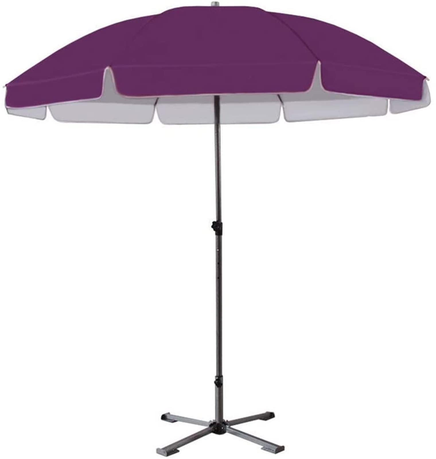 7.8Ft Portable Beach Umbrella - UPF 50+ Sun Protection, Lightweight & Windproof, Easy Setup for Beach, Garden, Picnic, Camping | Perfect for Outdoor Trips, Poolside Relaxation & Backyard Use (Purple)