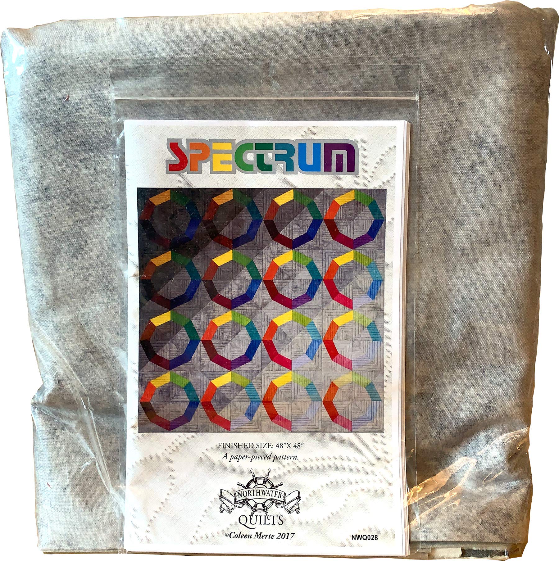 Maywood Studio Shadow Play Spectrum Quilt Kit - Premium DIY Quilting Supplies for Bedding, Home Decor & Craft Projects
