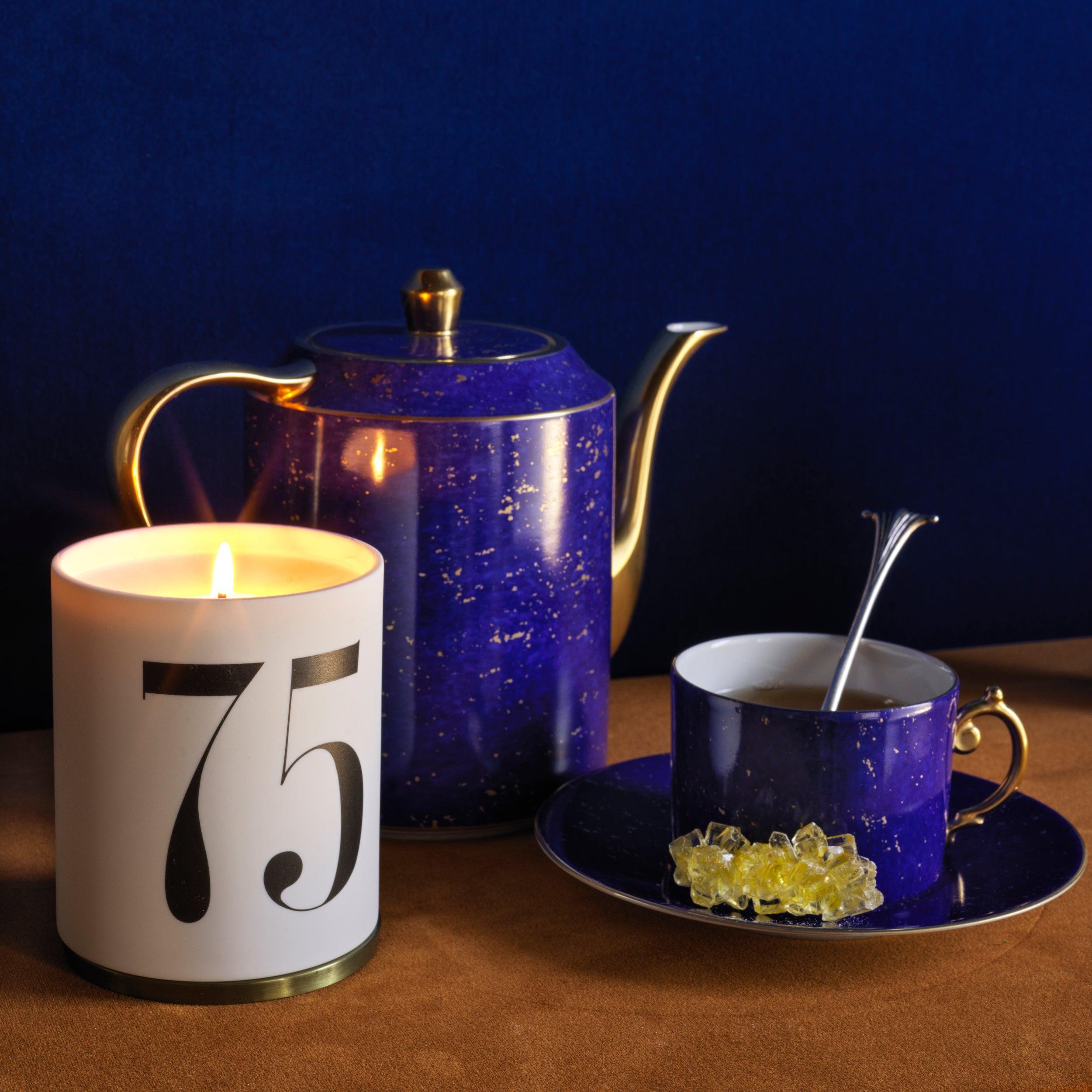 Premium Lapis Lazuli Ceramic Teapot - Elegant Handcrafted Blue Teapot for Loose Leaf Tea & Herbal Infusions - Perfect for Afternoon Tea, Gifts & Home Decor