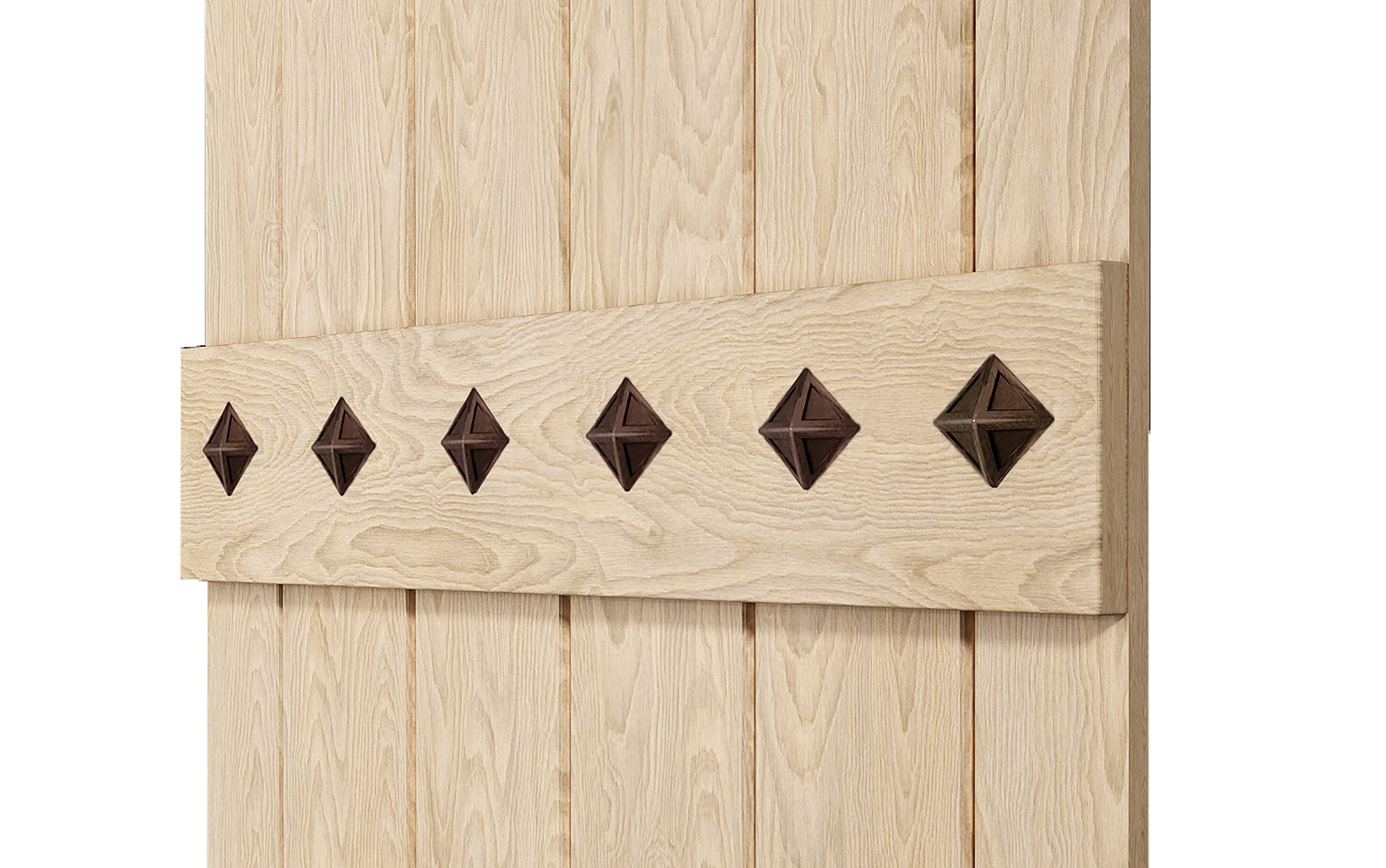 38in x 84in Knotty Pine Wood Sliding Barn Door - Mid-Century Style Interior Door with Pre-Drilled Holes & Hardware Kit (Unfinished) - Perfect for Bedrooms, Closets, and Farmhouse Style Homes