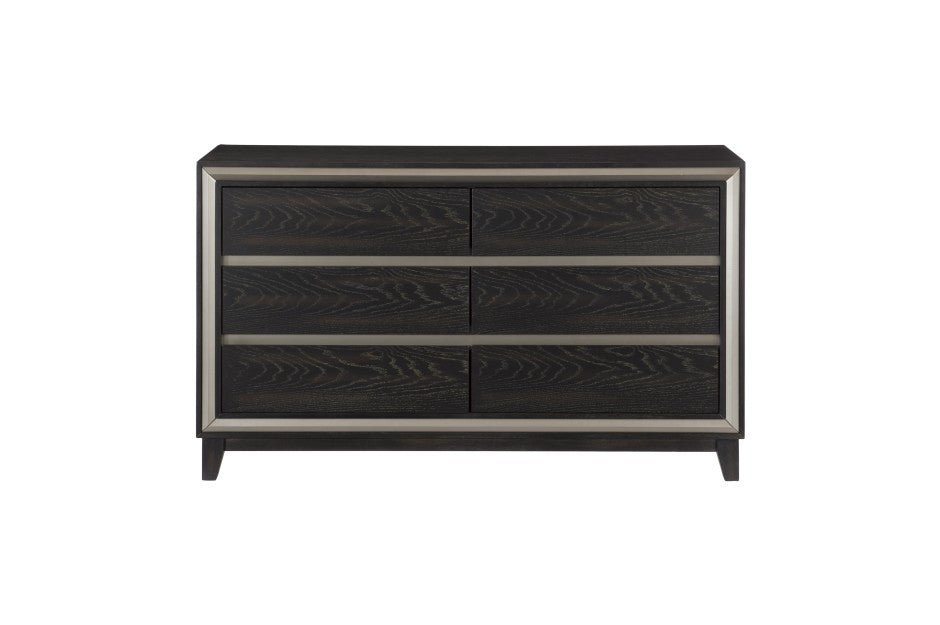 Modern 6-Drawer Dresser for Bedroom - Solid Wood Chest of Drawers with Soft-Close Sliding, Spacious Storage Organizer for Clothes, Bedroom Furniture for Home Decor & Organization