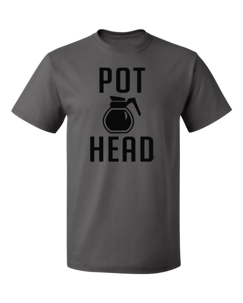 P&B Coffee Pot Head Graphic Men's T-Shirt - Funny Coffee Lover Tee for Casual Wear & Gifts