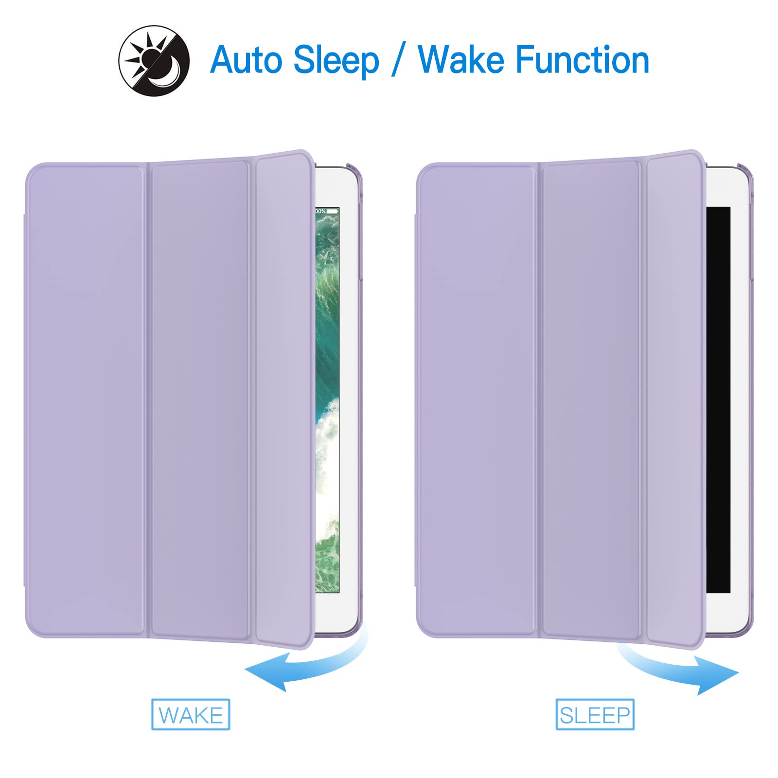 JETech iPad Air 1st Generation Case (9.7 Inch) - Light Purple Smart Cover with Auto Wake/Sleep Feature | Compatible Only with iPad Air 1 (Not for Air 2/3/4/5) | Perfect for Work, School & Travel Protection