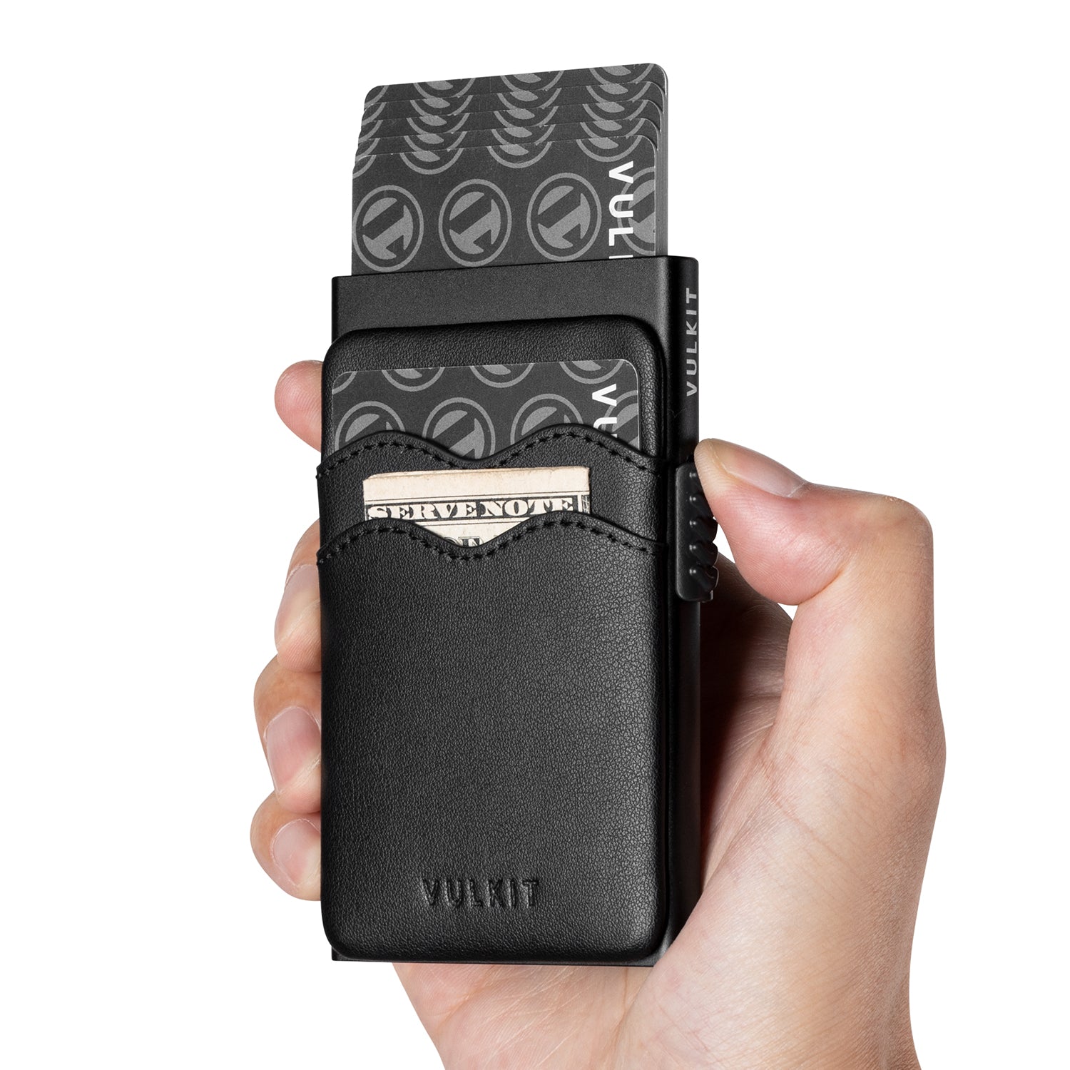 VC303 Minimalist Leather Card Holder with Extra Pocket for Cash & Coins - Slim RFID Blocking Wallet for Men & Women (Perfect for Travel, Everyday Use & Gift)