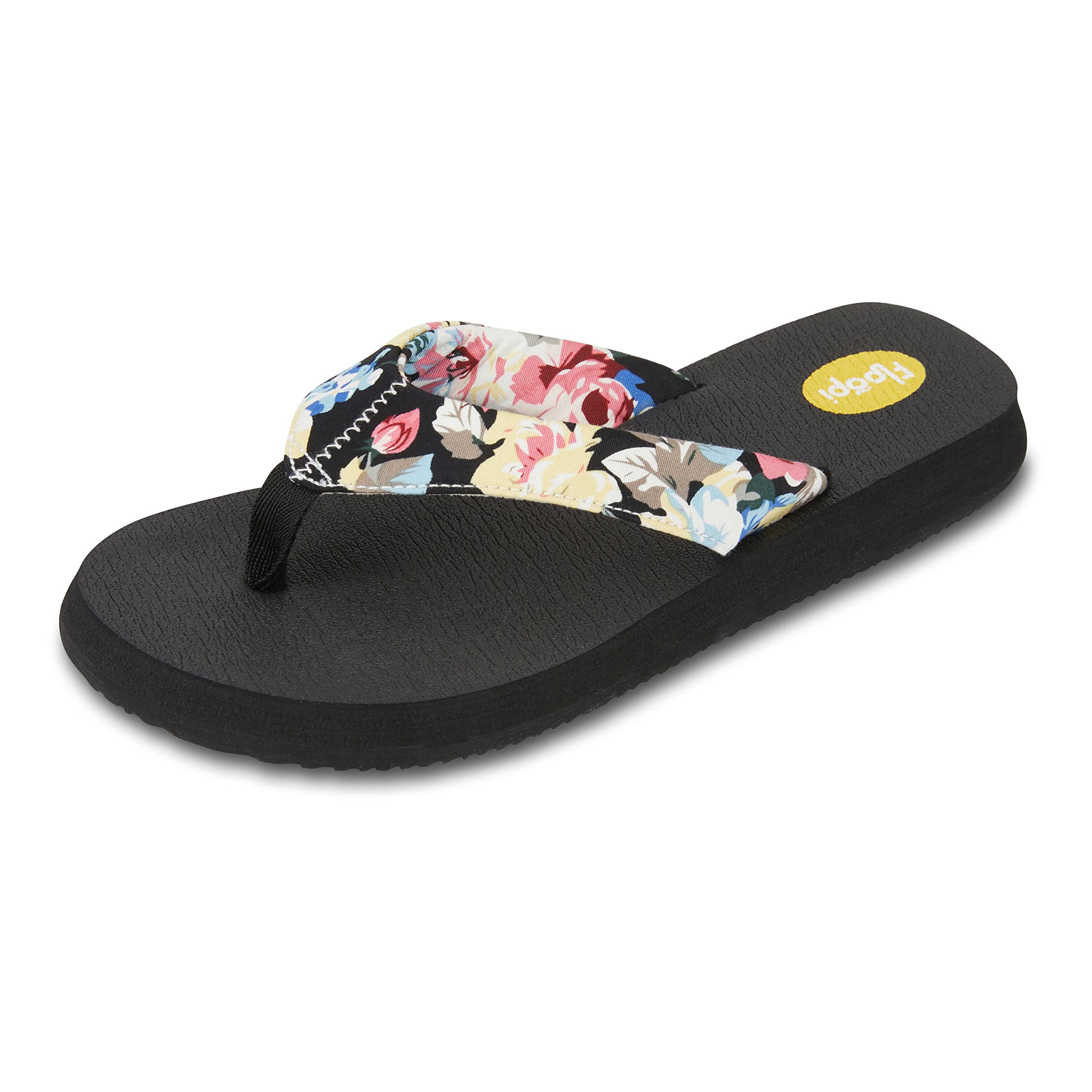 **Floopi Women's Flip Flops - Comfortable Flat Yoga Sandals with Anti-Skid Soles for Beach, Pool, and Indoor/Outdoor Use**