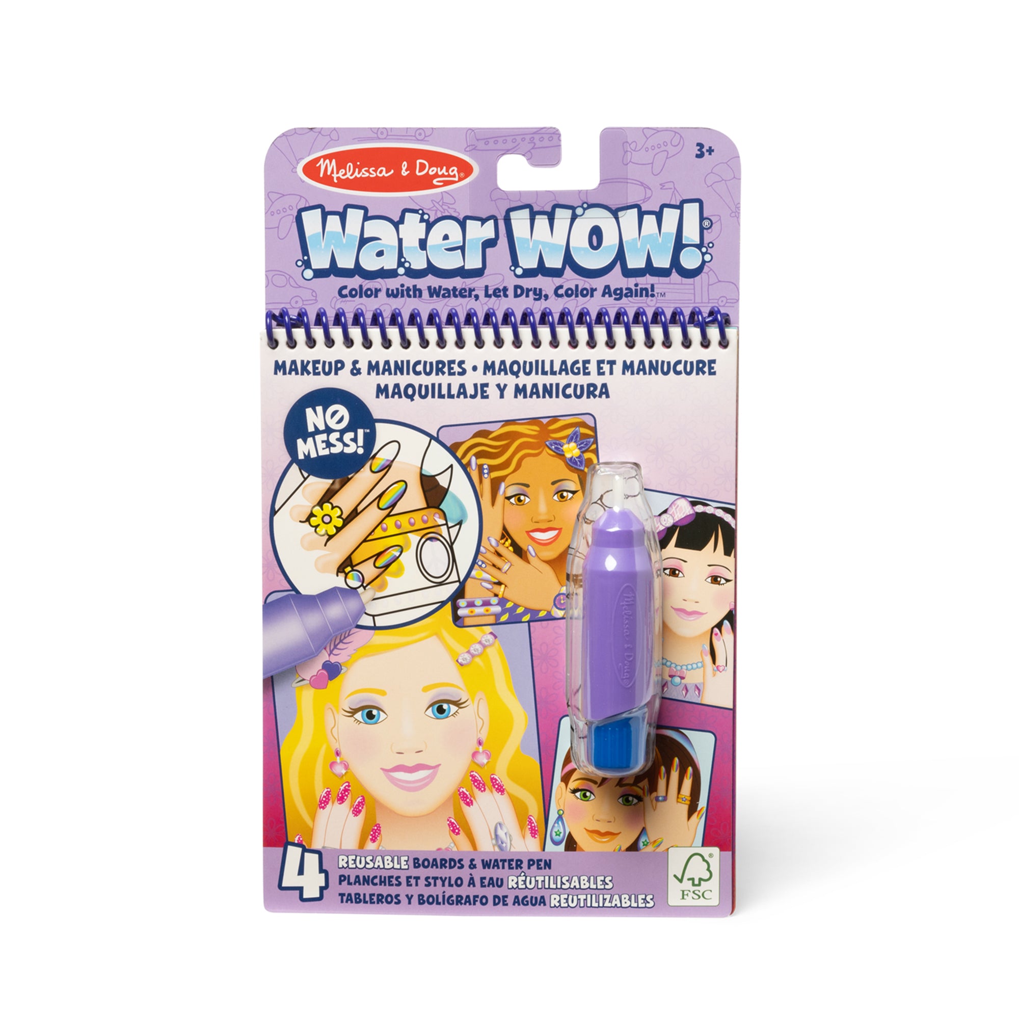 On the Go Water Wow! Water Reveal Pad for Kids - Mess-Free Coloring Activity Book with Reusable Pages | Perfect for Travel, Restaurants & Quiet Playtime