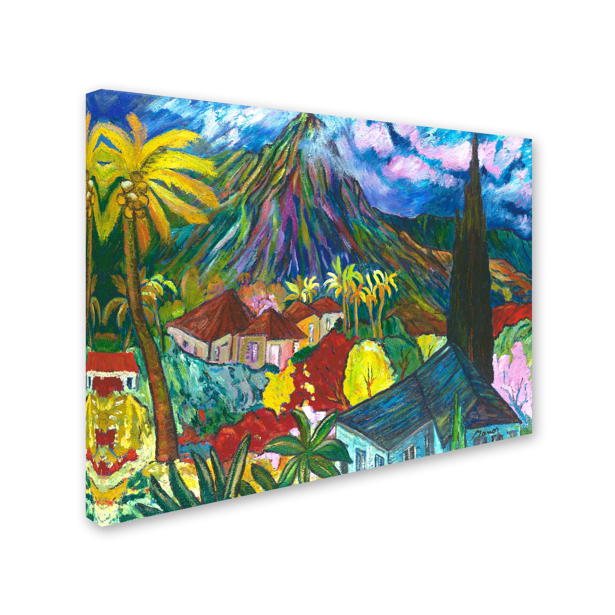 The Mountain Canvas Wall Art - 35x47 Inch Trademark Fine Art House Painting for Living Room, Bedroom & Office Decor