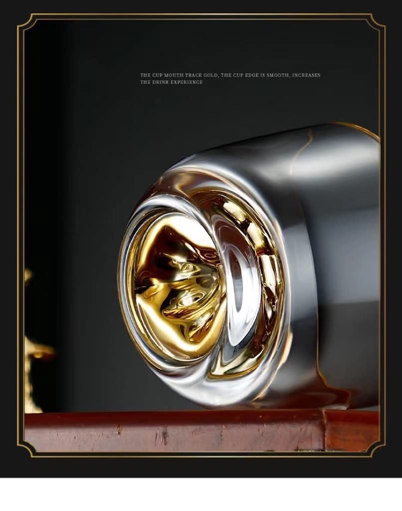 Handmade Japanese Kanayama Guinomi Sake Glass - Artisan Blown Glass with Gold Rim for Cold Sake, Sake Pot & Gift Box - Perfect for Japanese Cuisine, Birthday Gifts & Home Bar Accessories
