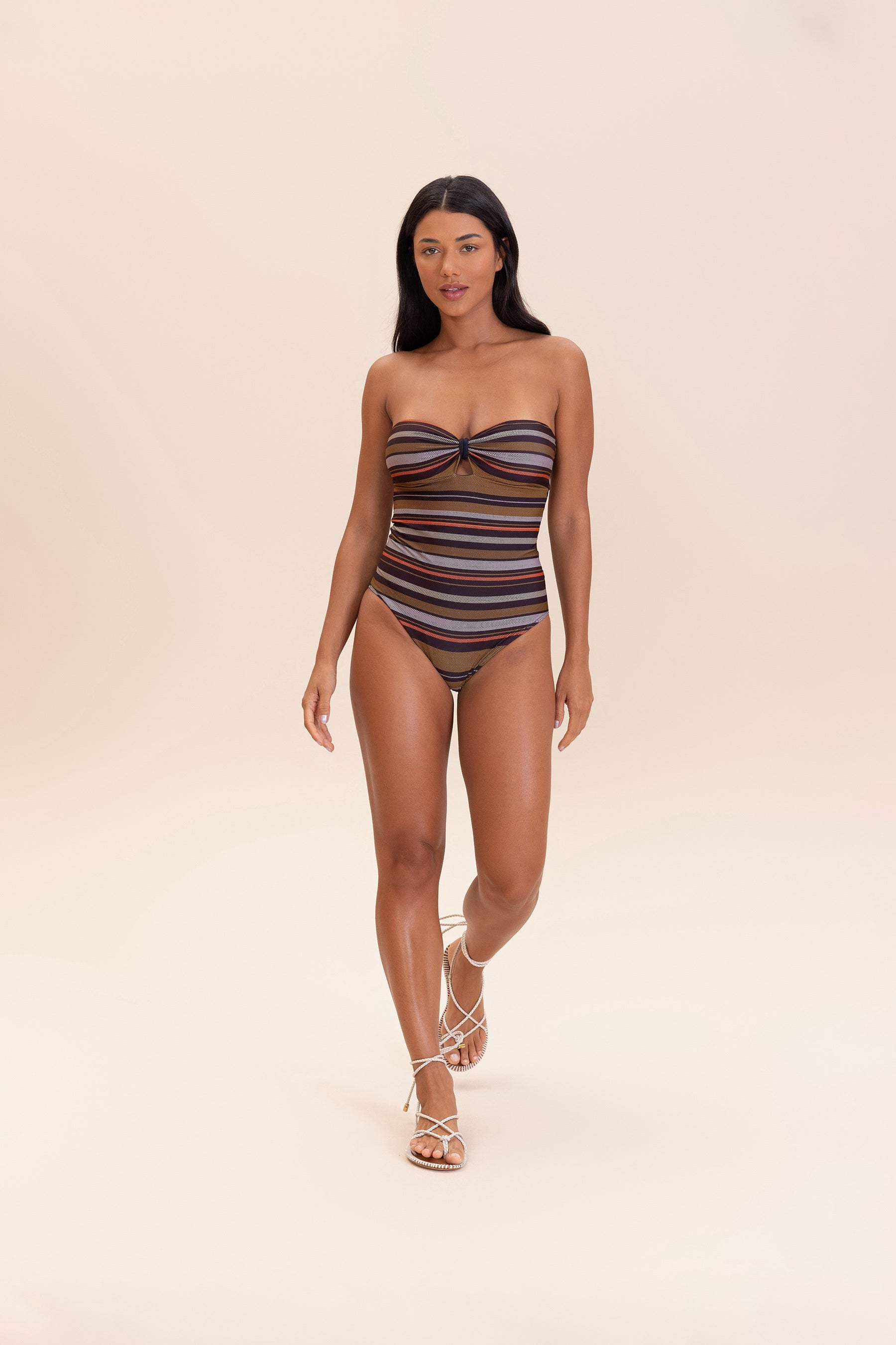 Blaze Bandeau One Piece Swimsuit for Women - Sexy High Cut Monokini Bathing Suit with Adjustable Straps | Perfect for Beach, Pool Party & Summer Vacation