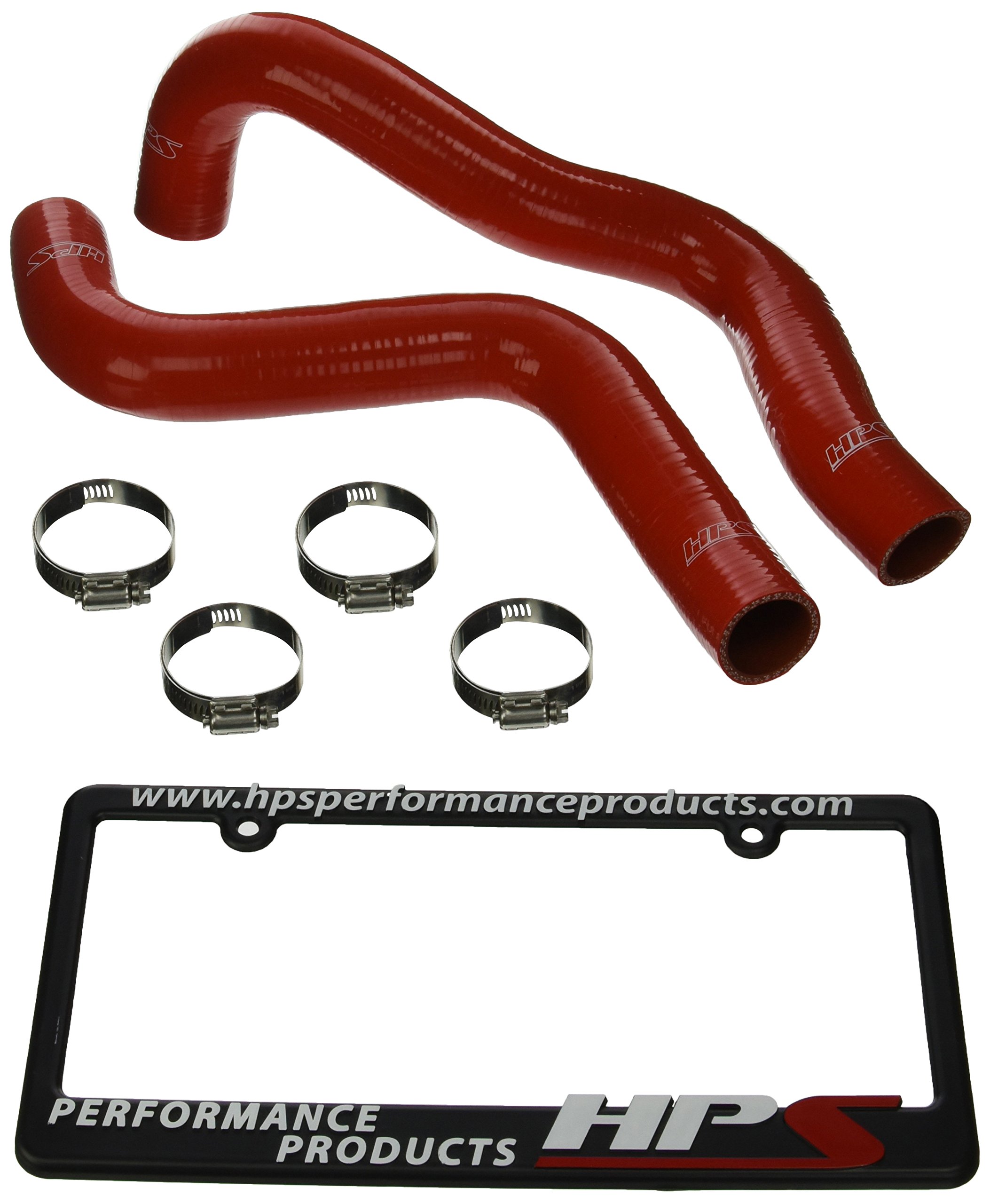 High-Performance HPS (57-1037-RED) Silicone Radiator Hose Kit - Compatible with Mazda RX8 - Red - Upgrade Cooling System for Racing & Daily Driving
