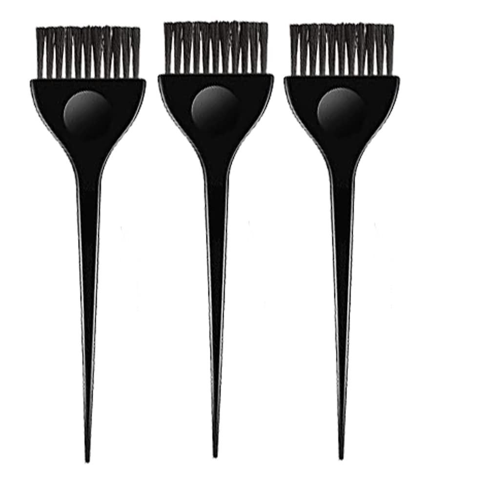 Professional Hair Dye Brush Set - 3 Pcs Hair Coloring Kit with Applicator for DIY Salon & Home Use | Perfect for Bleaching, Tinting & Hair Coloring (Black) | Great for At-Home Hair Treatments & Salon Styling