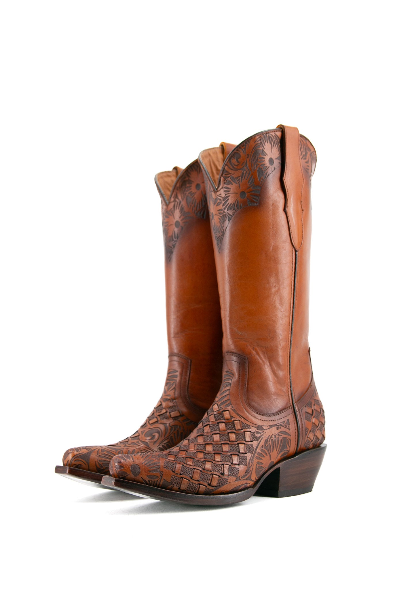 Handcrafted Maya Tooled Snip Toe Cowgirl Boots for Women | Western Fashion & Country Dance | Perfect for Rodeo, Line Dancing & Everyday Wear