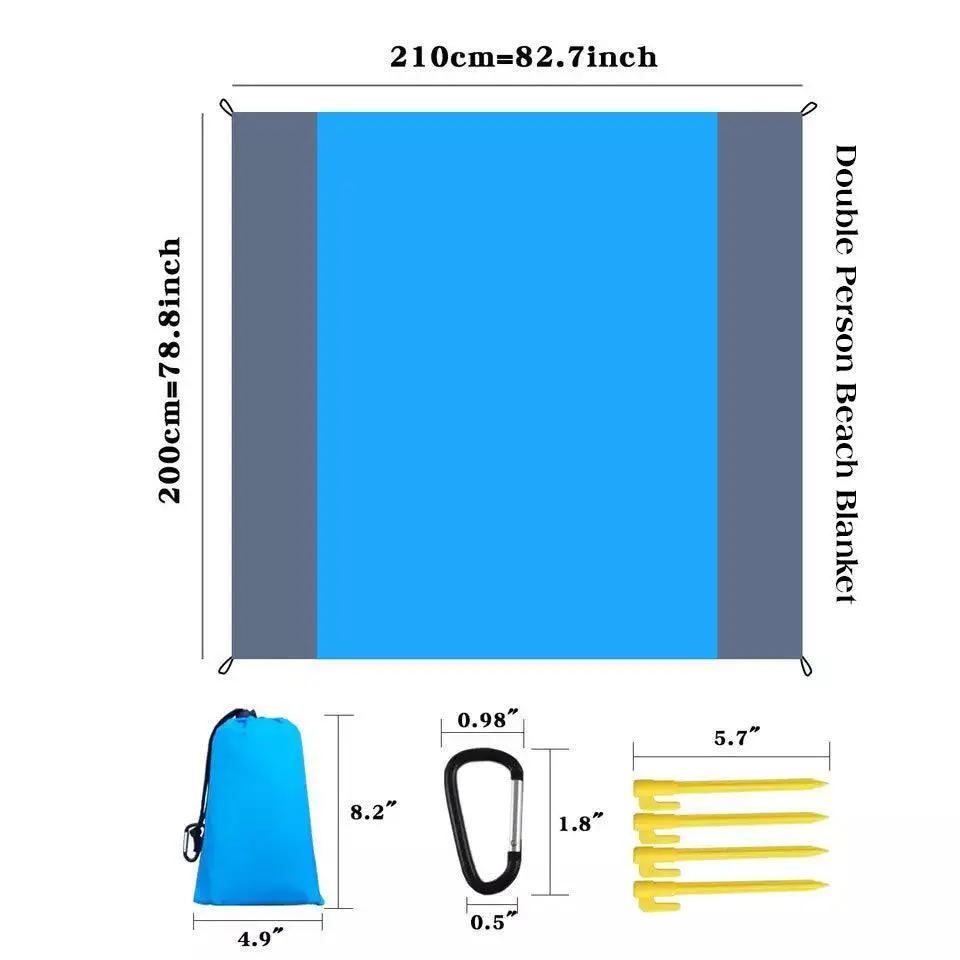 Waterproof & Sandproof Beach Blanket for Cruise Vacations - Lightweight, Compact Travel Blanket for Sand, Picnics & Outdoor Adventures