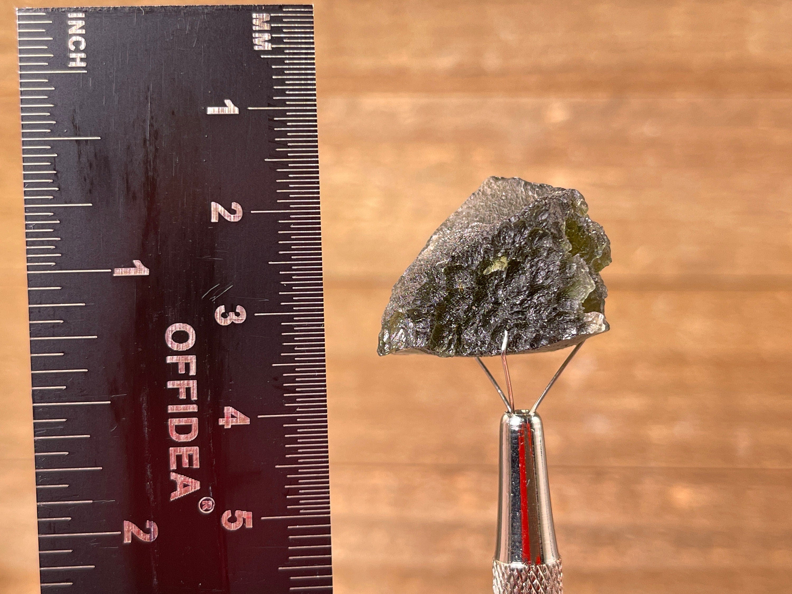 7.4g Genuine Raw Moldavite Crystal Stone - Natural Green Moldavite for Jewelry Making, Meditation & Energy Healing (41864)