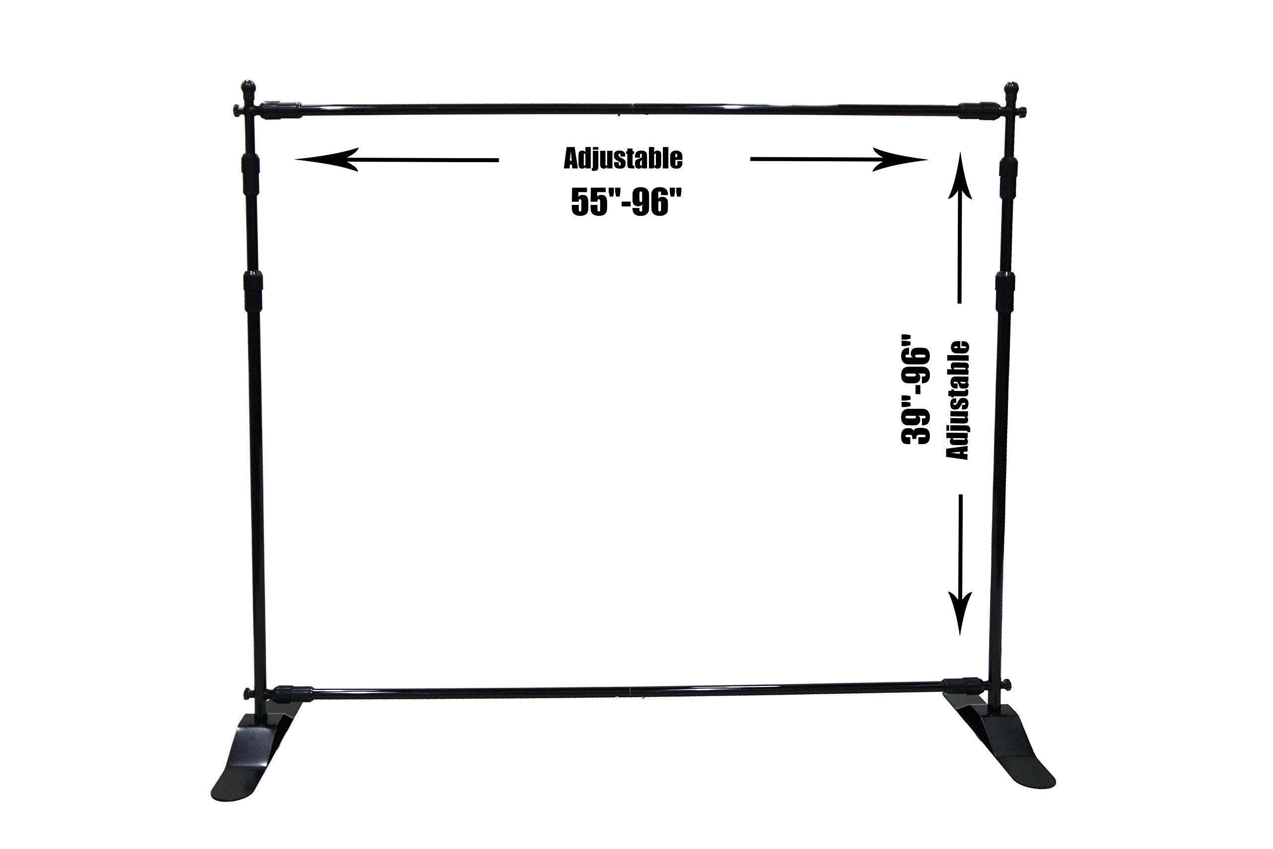 Adjustable Telescopic Banner Stand with Step and Repeat Backdrop - 8x8ft Custom Printed Trade Show Display for Events, Exhibitions & Photo Backgrounds | Portable Expanding Wall Exhibitor for Marketing & Branding