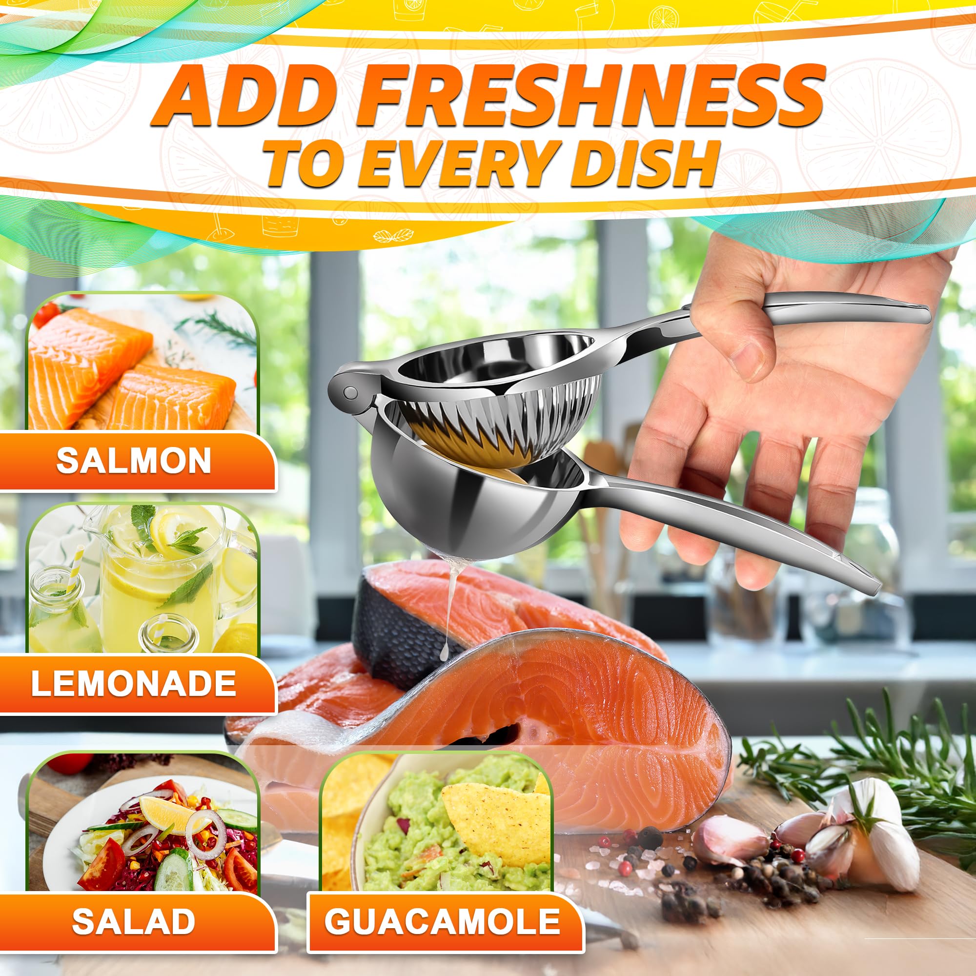 Premium Stainless Steel Lemon & Lime Squeezer - 8.3