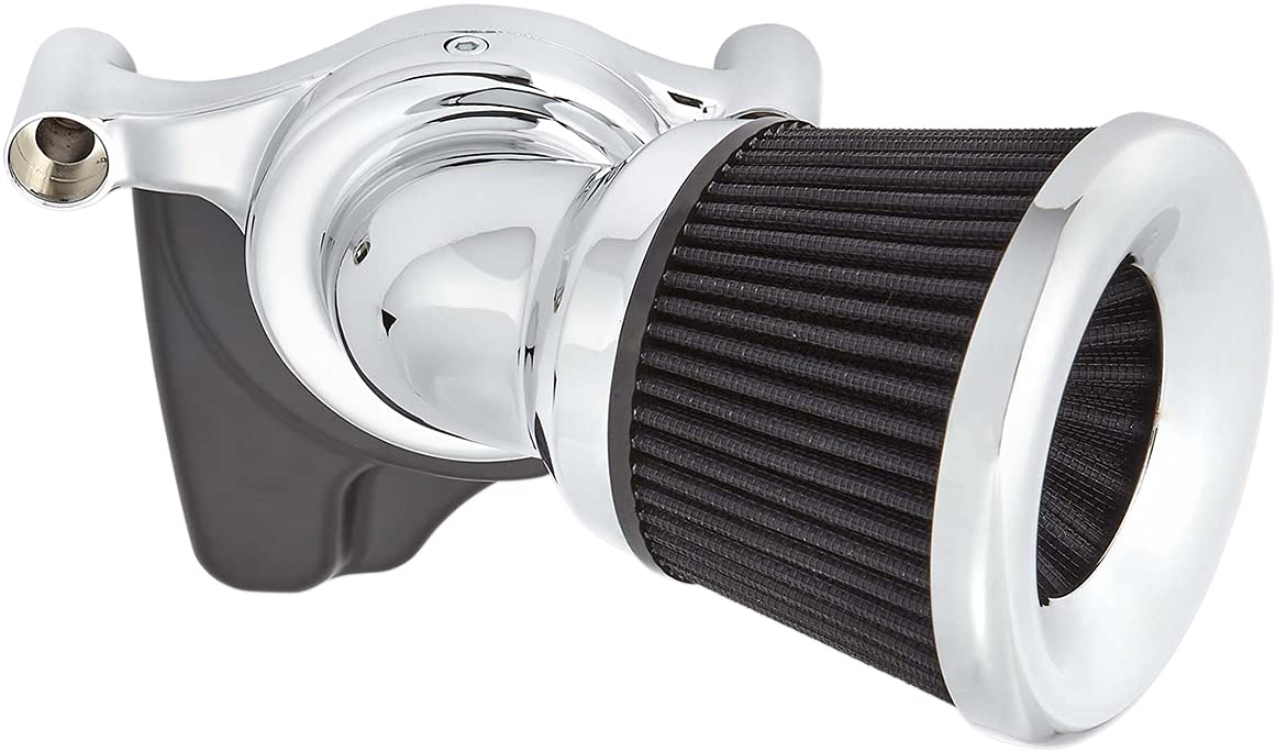 Arlen Ness 81-201 Velocity 65 Degree Air Cleaner Kit - Chrome for Harley Davidson Motorcycles - High Performance Air Intake System for Improved Engine Efficiency