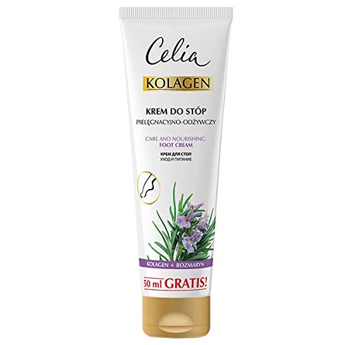Collagen & Rosemary Foot Cream - Deep Moisturizing & Nourishing Care for Dry Cracked Feet - 125ml - Perfect for Nighttime Foot Care & Relaxation