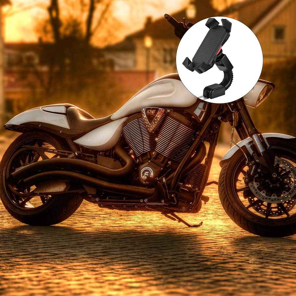 BESPORTBLE Universal Motorcycle Phone Mount - Adjustable Bike Phone Holder for GPS Navigation, Electric Bicycle & Motorbike - Durable Rearview Mirror Phone Stand for Safe Riding & Commuting