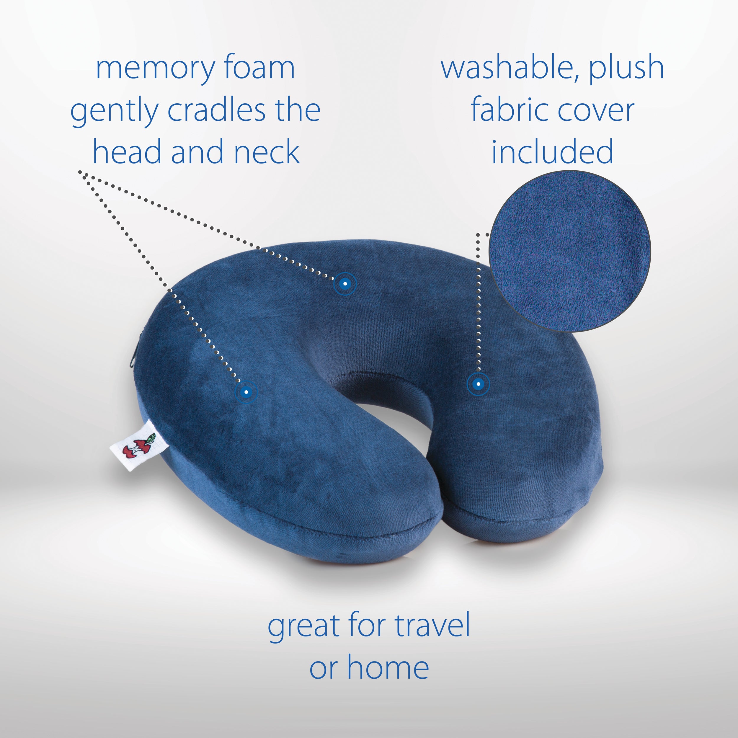 Ultra-Soft Core Memory Foam Travel Neck Pillow for Airplane, Car & Office - Ergonomic Support for Neck Pain Relief & Comfortable Sleep