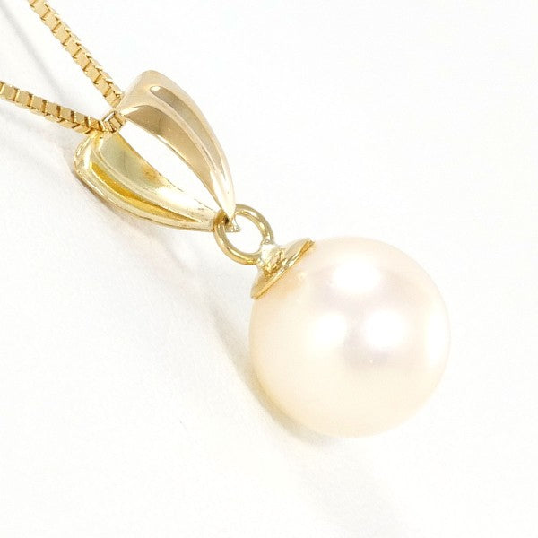 18K Yellow Gold Pearl Necklace for Women - Elegant Bridal Jewelry Gift for Wedding, Anniversary & Special Occasions