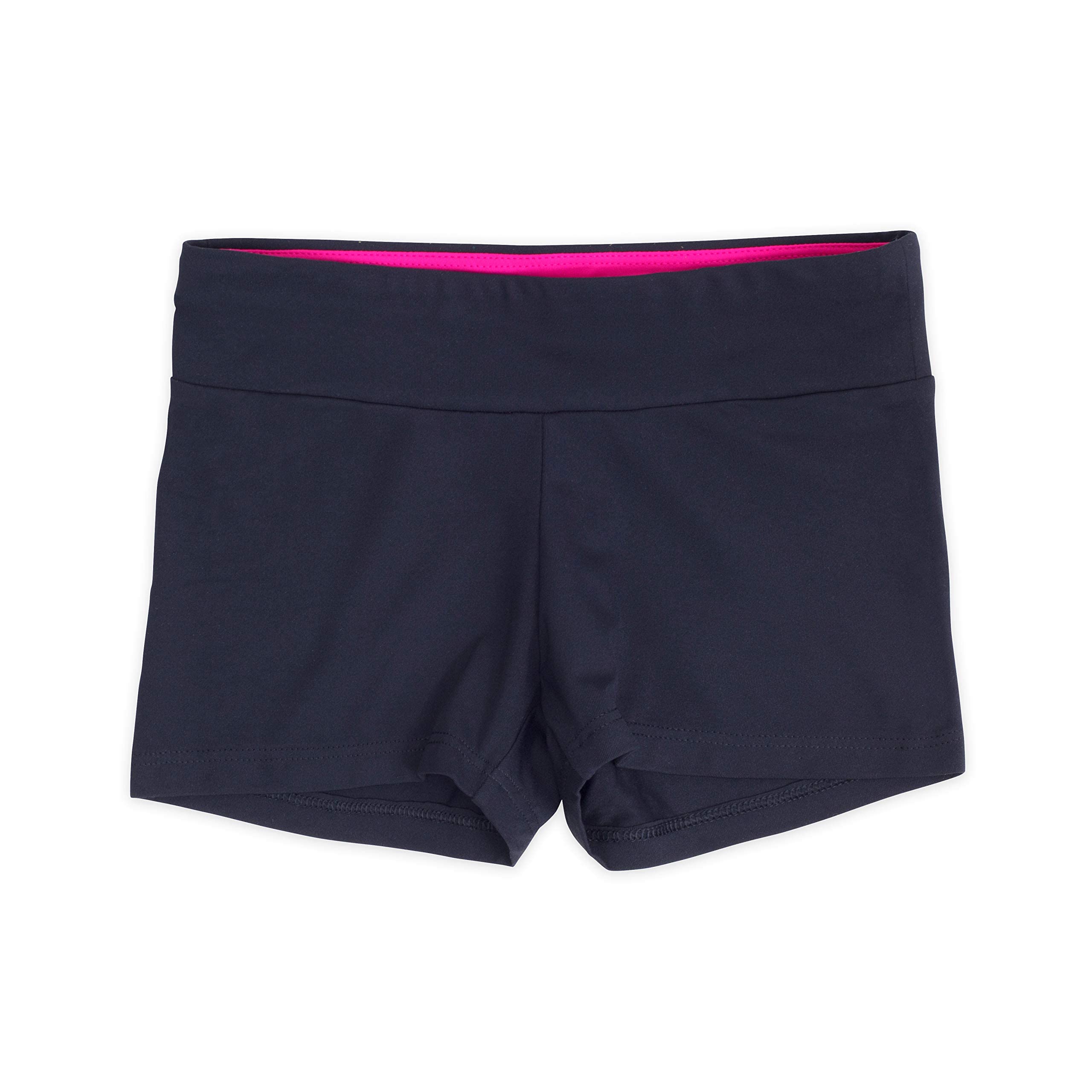 Layla Girls Dance Shorts for Gymnastics, Cheerleading & Ballet - Comfortable Stretchy Performance Shorts for Kids Dance Class, Practice & Competition