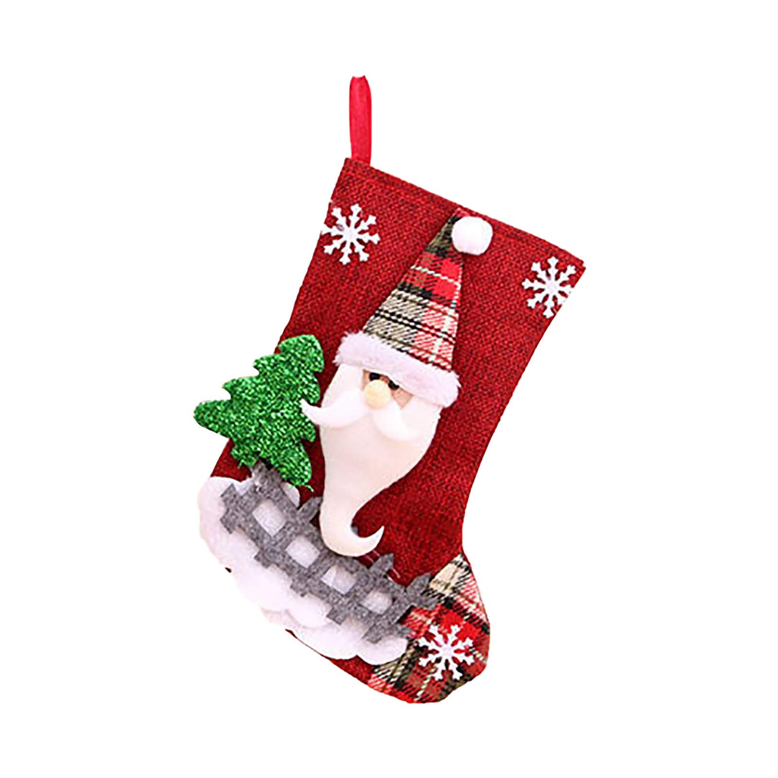 Festive Christmas Decorations - Creative Edge Plush Holiday Socks with Gift Bag | Cozy RB4 Design for Stocking Stuffers & Winter Celebrations