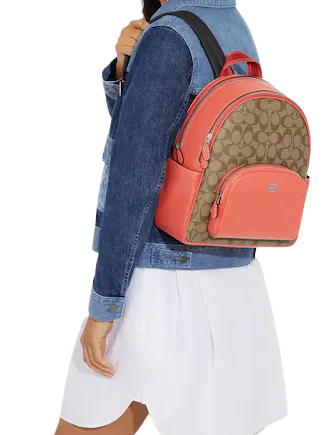 Coach Signature Canvas Court Backpack - Stylish & Durable Women's Backpack for Work, Travel & School | Perfect for Commuting, Day Trips & Everyday Use
