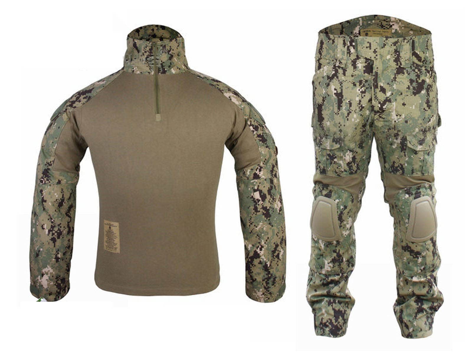 Elite Tribe Airsoft Hunting Tactical BDU Suits - Military Combat Gen2 Uniform Shirt & Pants Set (AOR2 Camo) | Perfect for Airsoft Games, Hunting, Paintball & Outdoor Adventures