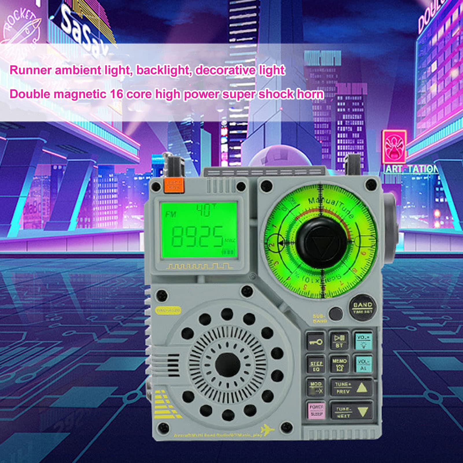 Portable Full Band Shortwave Radio Receiver - AM/FM/SW with Digital Display for Travel, Emergency, and Outdoor Adventures