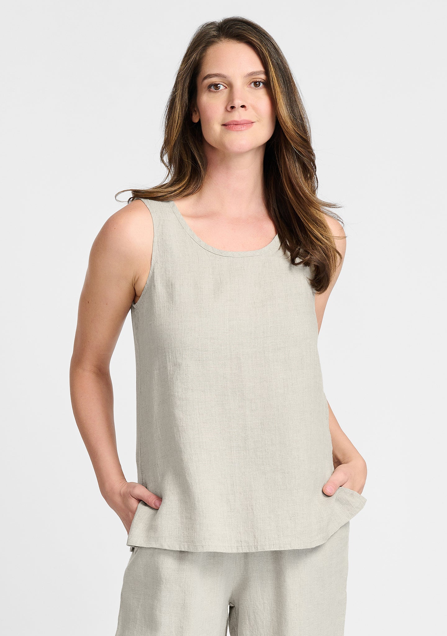 Essential Linen Tank Top for Women - Breathable & Comfortable Summer Casual Wear - Perfect for Beach, Yoga, and Everyday Outfits