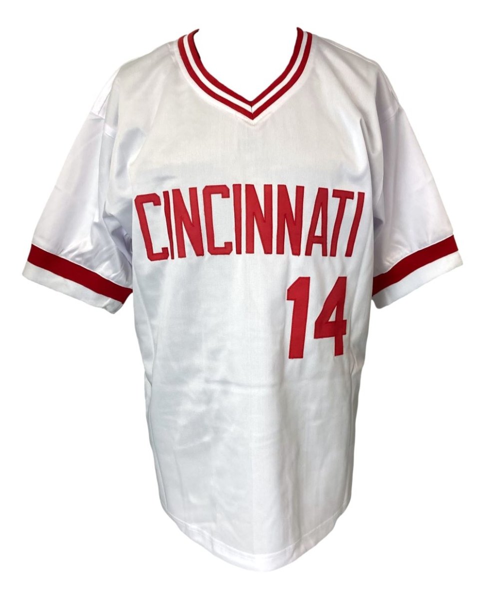 Pete Rose Cincinnati Reds Autographed White Baseball Jersey - Charlie Hustle JSA Certified Hologram - Perfect for Collectors, Sports Memorabilia Display & Baseball Fan Gifts
