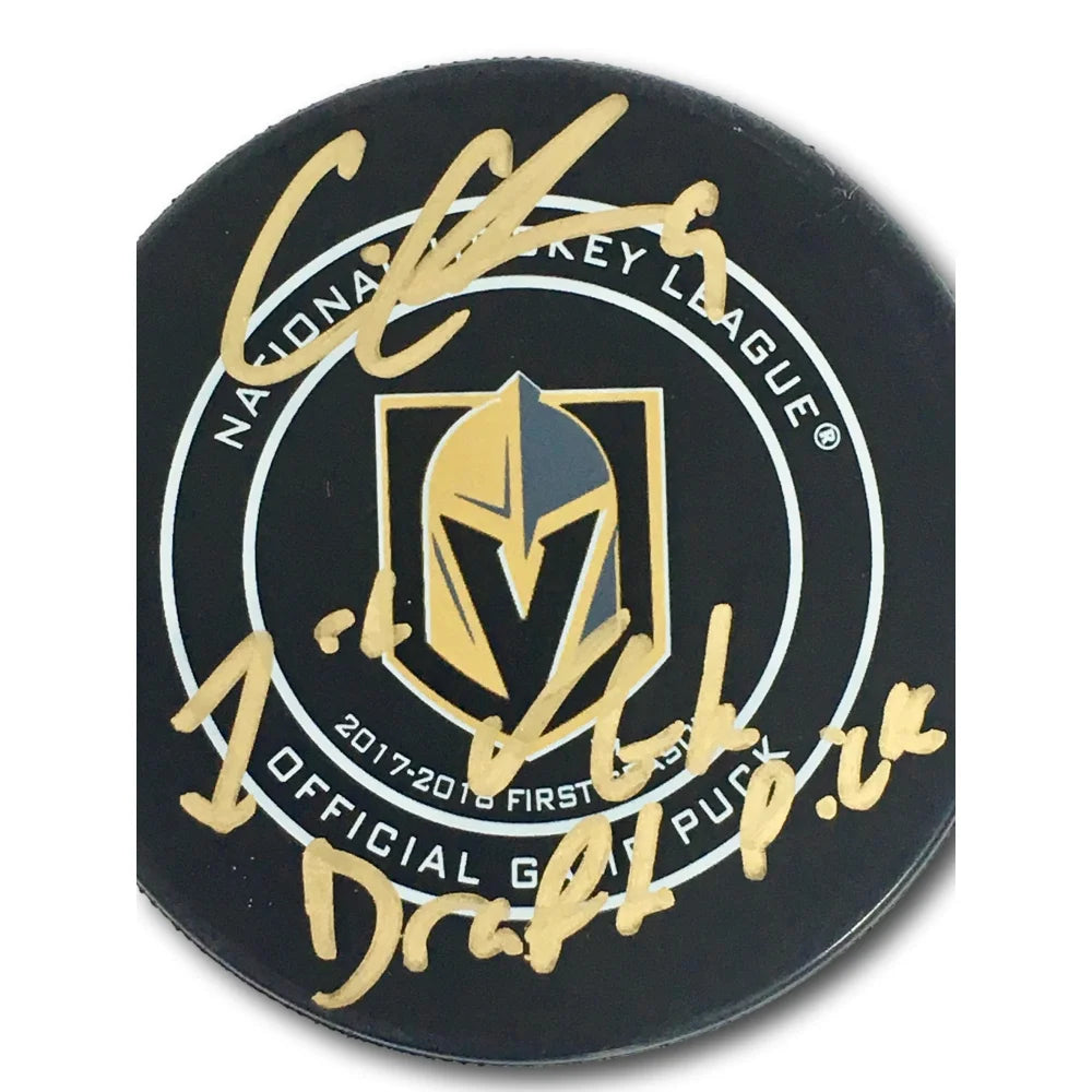Authentic Cody Glass Signed Vegas Golden Knights Puck with Inscription, Case & JSA COA - VGK Autographed Hockey Collectible - Perfect for Fans, Memorabilia Displays & Sports Gifts
