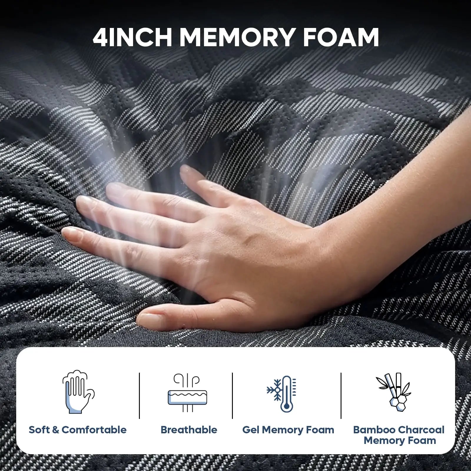 Bestier 12 Inch Organic Wool Pillow Top California King Gel Memory Foam Mattress - Premium Support for Back Pain Relief & Pressure Relief - Perfect for Master Bedroom, Guest Room & RV Use