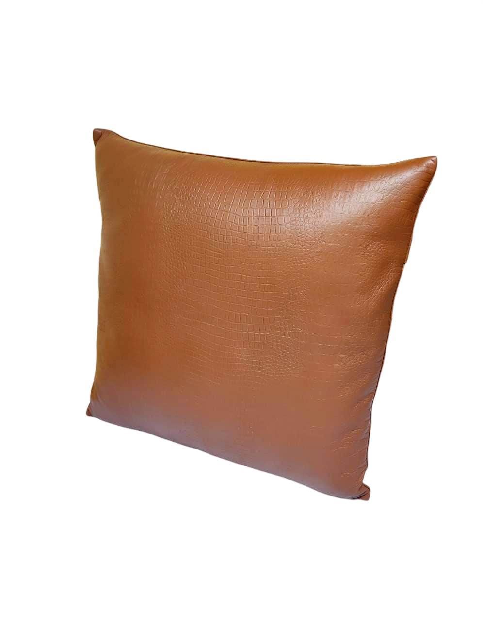 Premium Lambskin Leather Pillow Cover Set of 2 - 18x18 Inch Sofa Cushion Case - Soft Decorative Throw Pillow Covers for Living Room, Bedroom - Tan Corco - Perfect for Home Decor & Cozy Interior Design