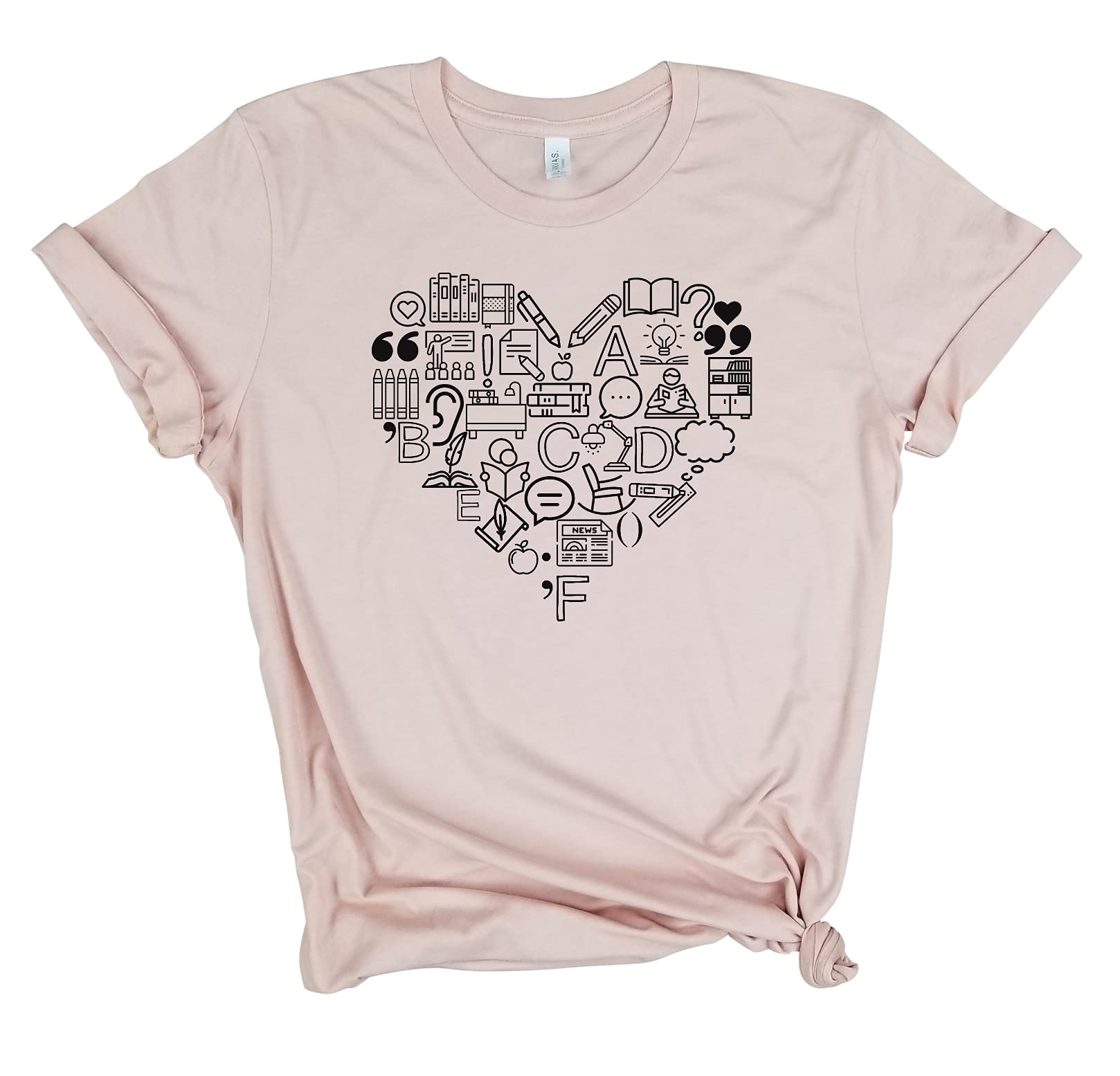 I Heart Reading - Comfortable Book Lover T-Shirt for Librarians & Teachers | Perfect Gift for Bookworms & Reading Enthusiasts | Ideal for Book Clubs, Libraries & Casual Wear