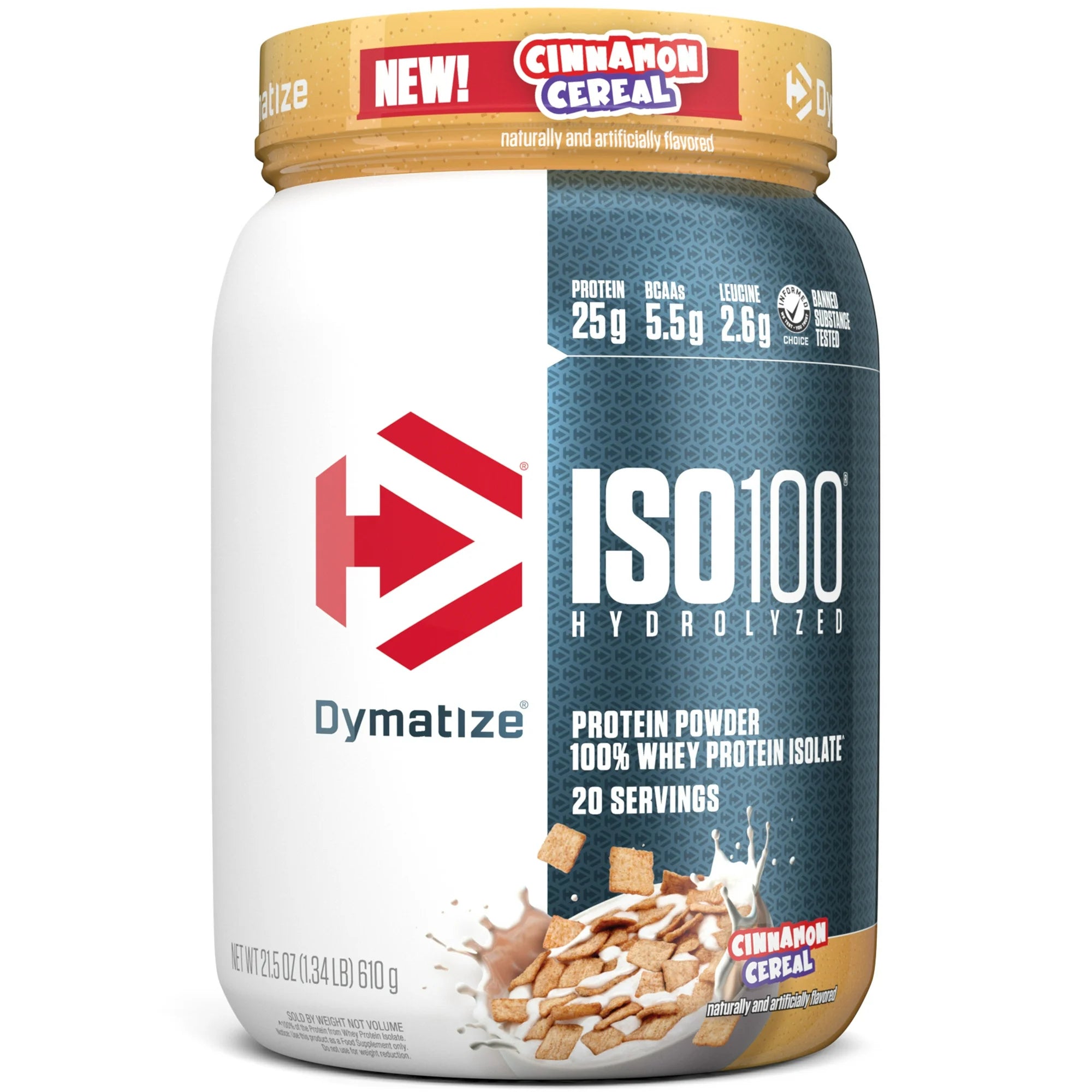 Dymatize ISO 100 Hydrolyzed Whey Protein Powder - Fast Absorbing Muscle Recovery for Athletes & Bodybuilders - Post Workout & Gym Nutrition Supplement