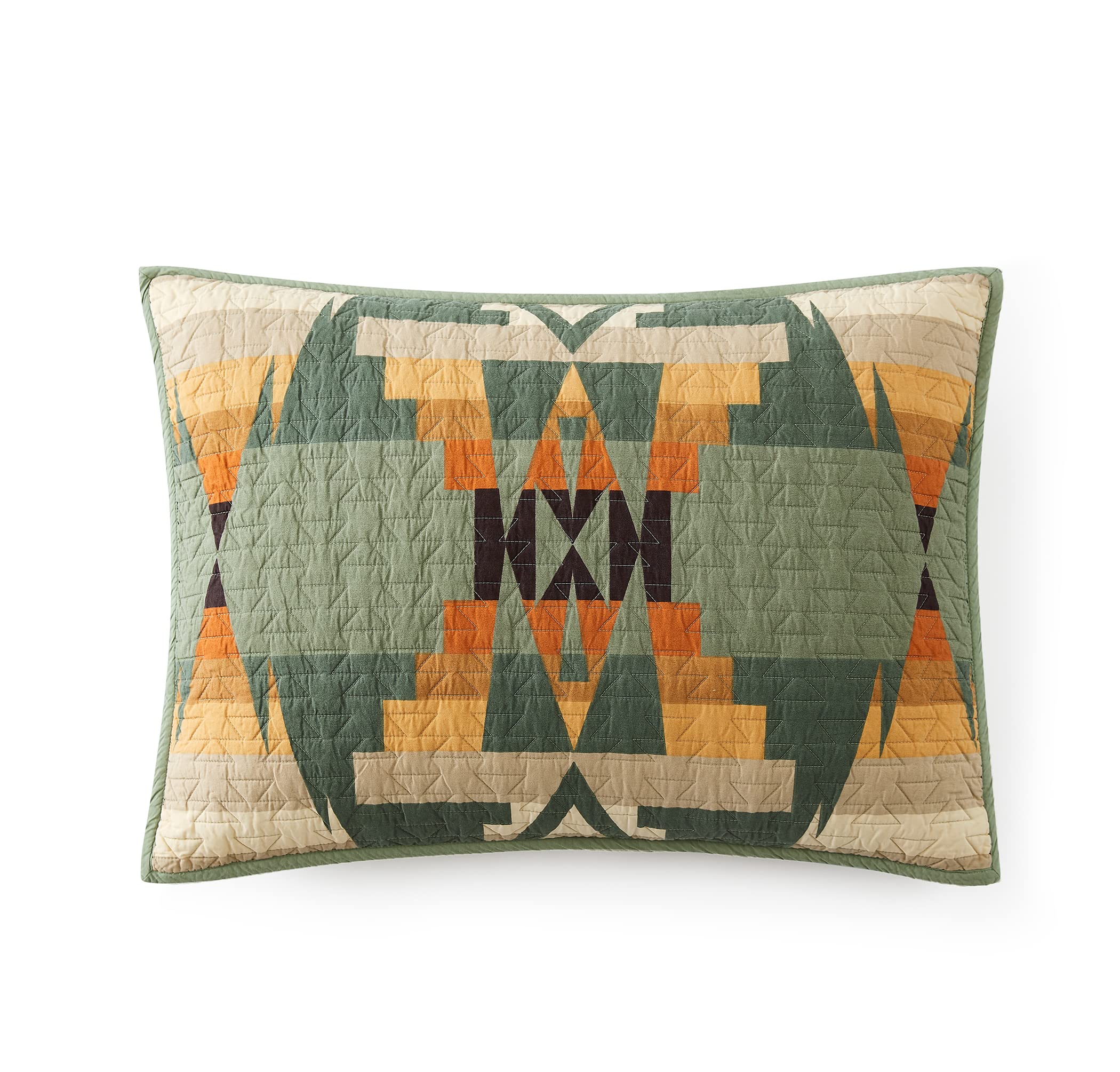 Pendleton Siskiyou Coverlet Set - Soft Cotton Bedspread, Rustic Home Decor, Luxury Quilt & Pillow Shams - King Size, Sage Green - Perfect for Cozy Bedrooms, Guest Rooms & Farmhouse Style Decor