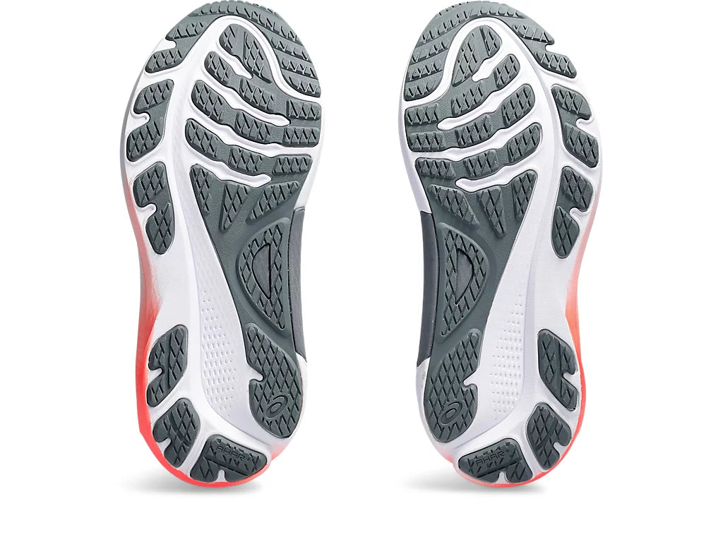 ASICS Women's GEL-KAYANO 30 Running Shoes - White/Sunrise Red - Premium Cushioned Stability Sneakers for Long-Distance Running, Jogging & Gym Workouts