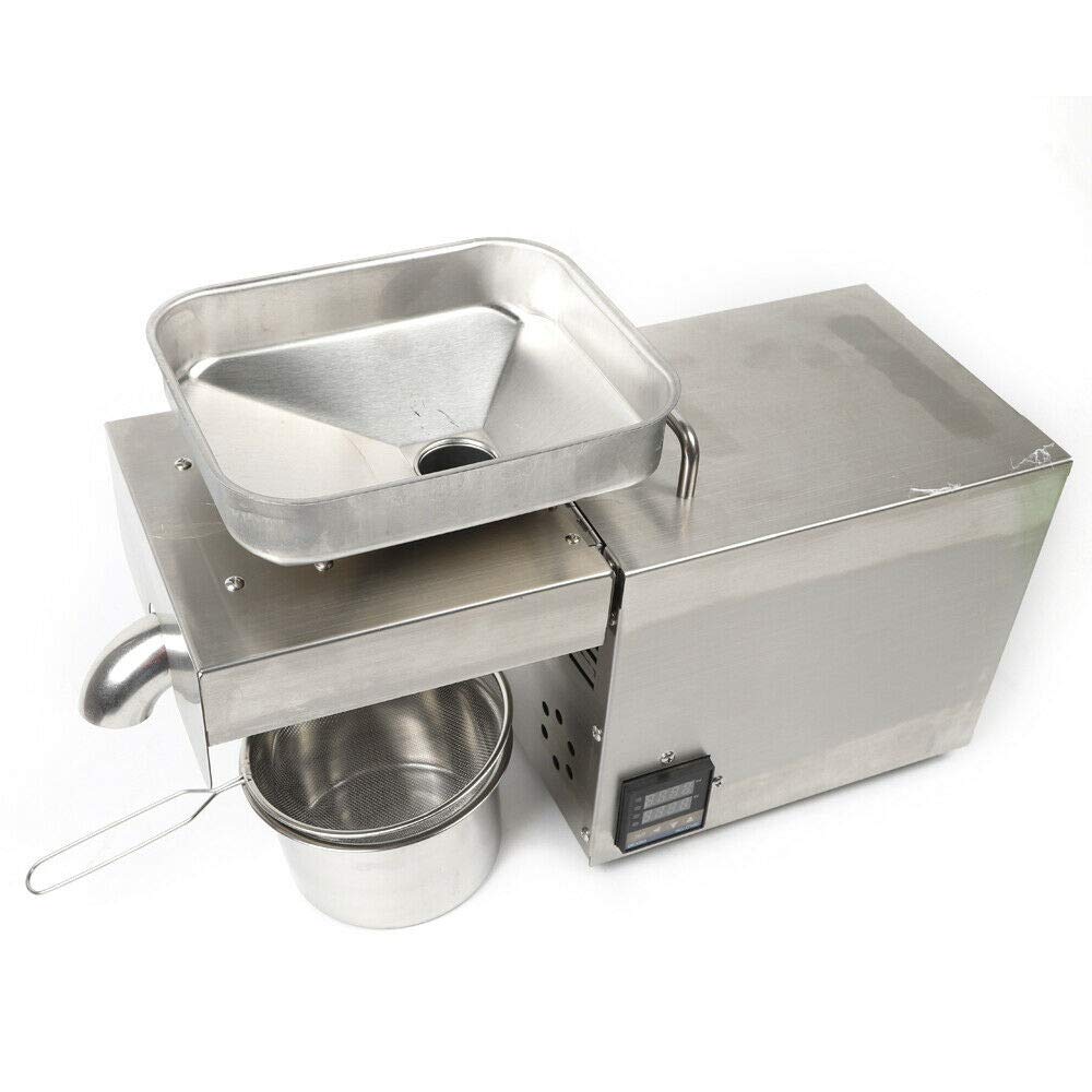 610W Commercial Stainless Steel Automatic Oil Press Machine - Nut, Walnut, Almond, Sesame Oil Extractor for Home & Restaurant Use | Perfect for Healthy Cooking, Salad Dressings & DIY Beauty Products