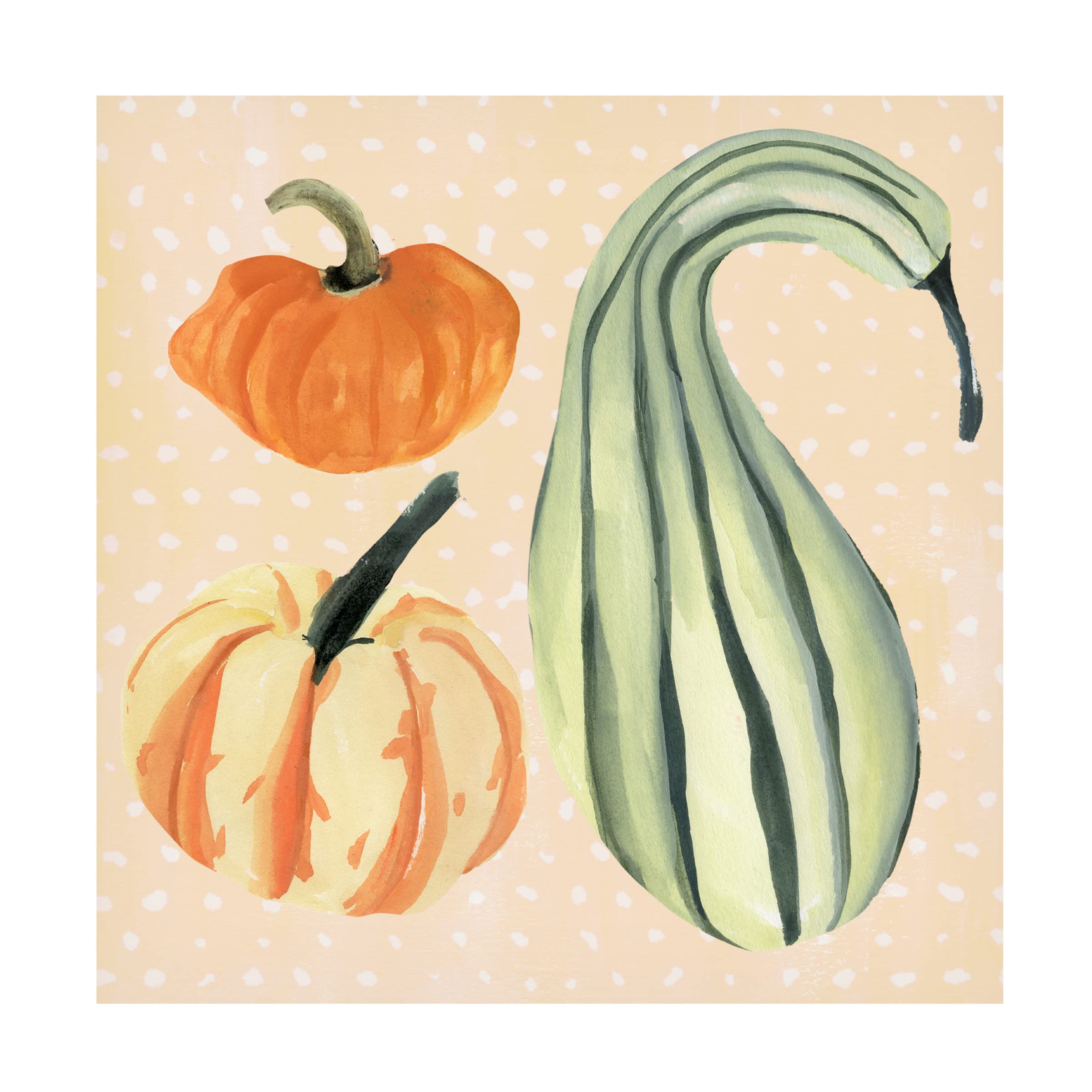 Annie Warren 'Decorative Gourd III' Canvas Wall Art Print - Modern Home Decor for Living Room, Bedroom & Office - Trademark Fine Art Collection